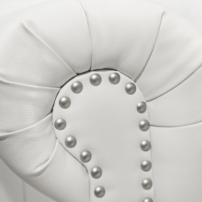 ΚΑΝΑΠΕΣ 2ΘΕΣΙΟΣ T.CHESTERFIELD HM3010.02 ΤΕΧΝΟΔΕΡΜΑ ΛΕΥΚΟ ΜΑΤ 155x90x73 εκ. 4