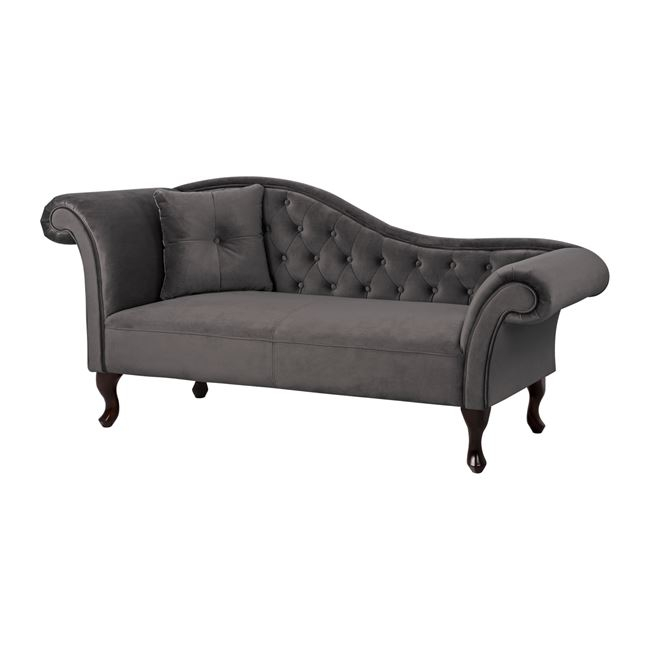 ΑΝΑΚΛΙΝΔΡΟ T.CHESTERFIELD ΓΚΡΙ ΒΕΛΟΥΔΟ NIOVI HM3007.10 ΑΡ.ΜΠΡΑΤΣO 189x61x84Yεκ. 1