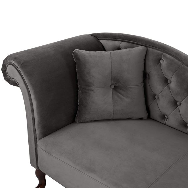 ΑΝΑΚΛΙΝΔΡΟ T.CHESTERFIELD ΓΚΡΙ ΒΕΛΟΥΔΟ NIOVI HM3007.10 ΑΡ.ΜΠΡΑΤΣO 189x61x84Yεκ. 5