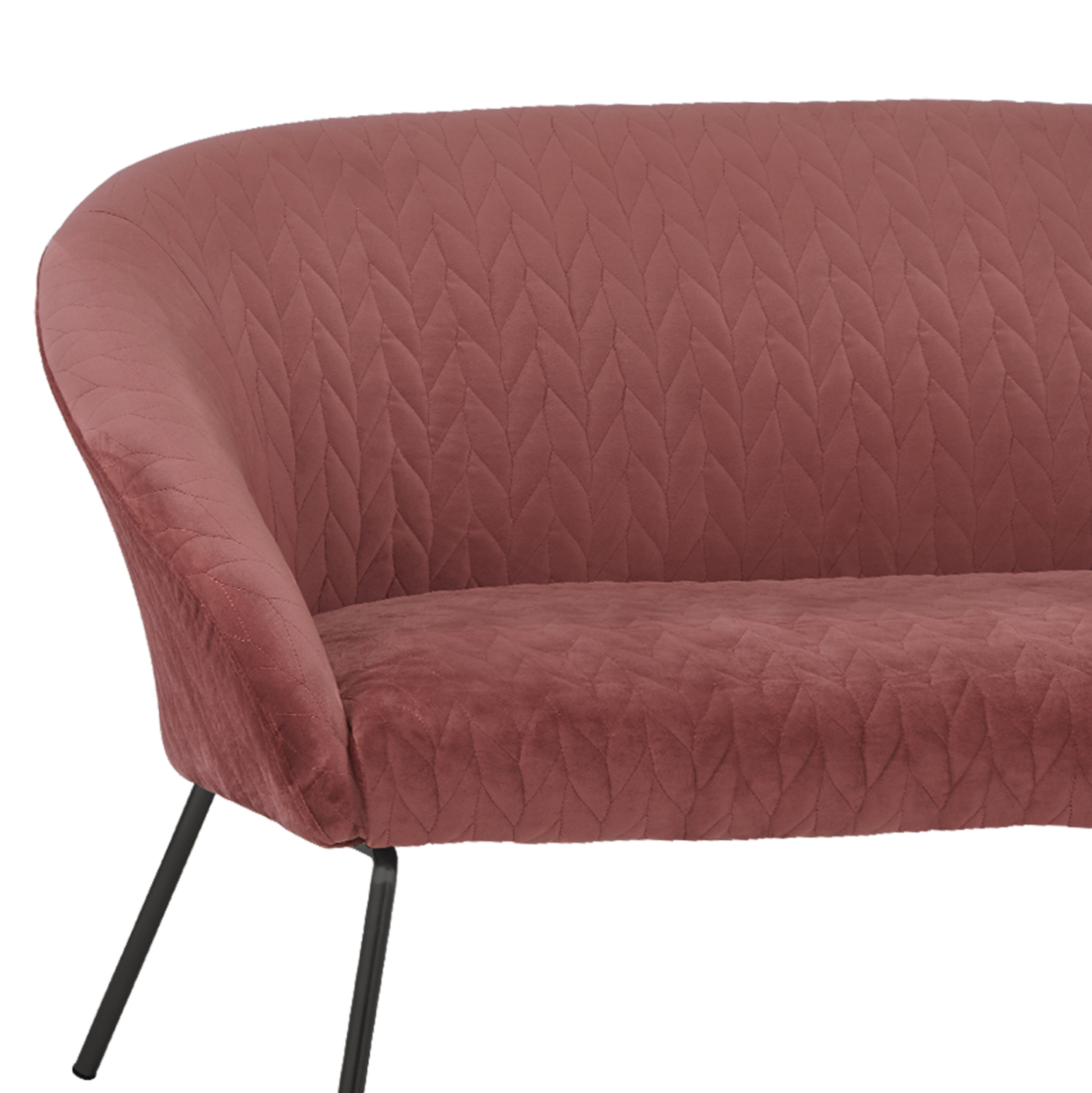 ΚΑΝΑΠΕΣ 2ΘΕΣΙΟΣ JOYCE ΒΕΛΟΥΔΟ ΣΑΠΙΟ ΜΗΛΟ ΚΑΙ ΜΕΤΑΛΛΙΚΑ ΠΟΔΙΑ 142X80X75 HM8548.02 5