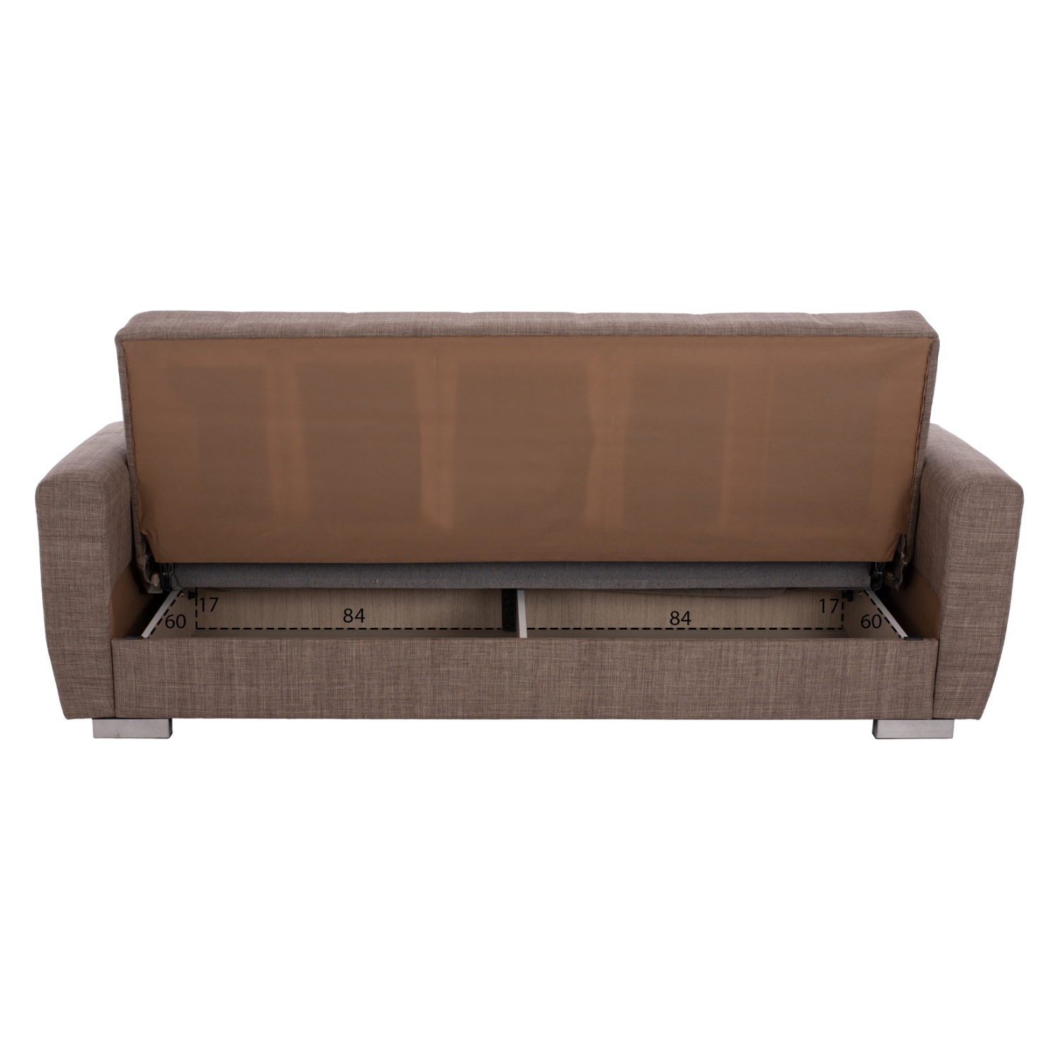 ΚΑΝΑΠΕΣ ΚΡΕΒΑΤΙ POLYA ΤΡΙΘΕΣΙΟΣ ΚΑΦΕ HM3240.02 215x80x77 εκ. 5