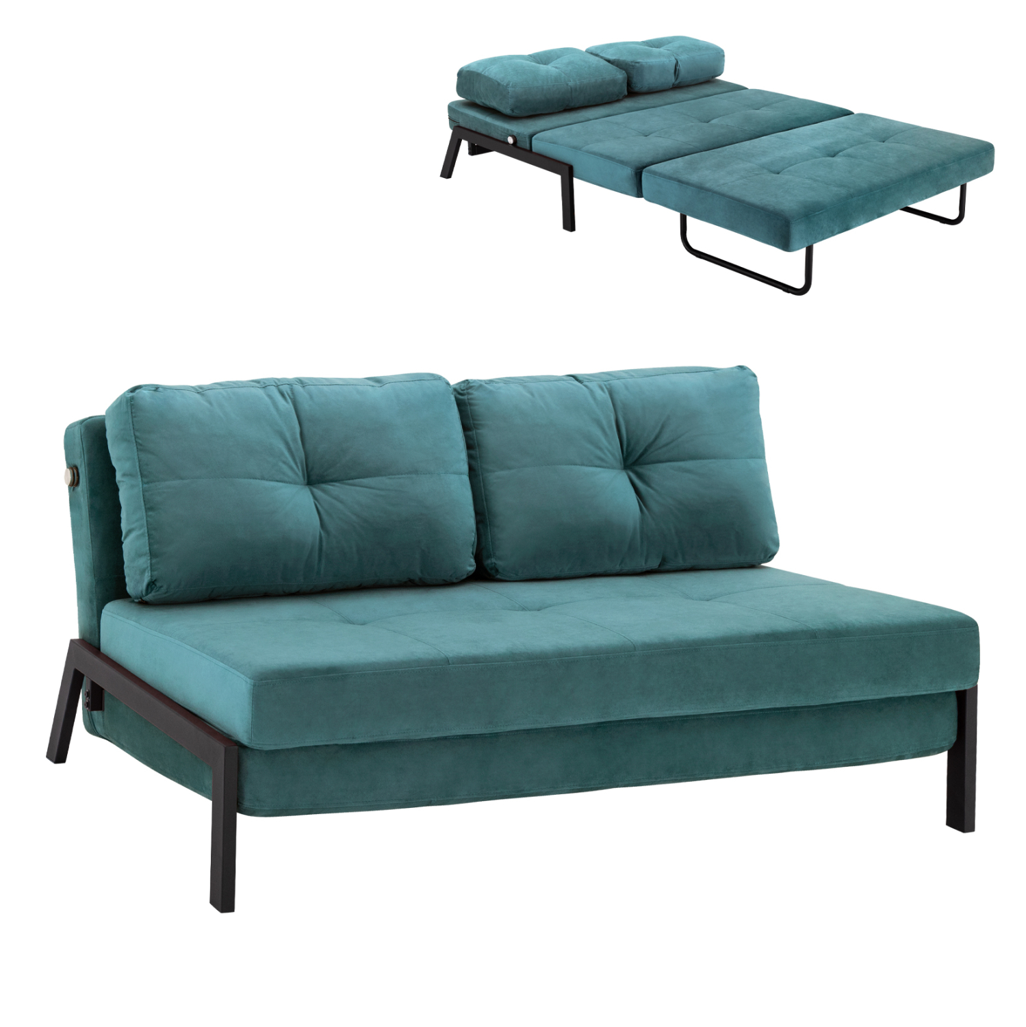 ΚΑΝΑΠΕΣ ΚΡΕΒΑΤΙ CONSTANCE HM3079.15 ΒΕΛΟΥΔΟ MENTA 2½ ΘΕΣΙΟΣ 151x92x66Υεκ. 1