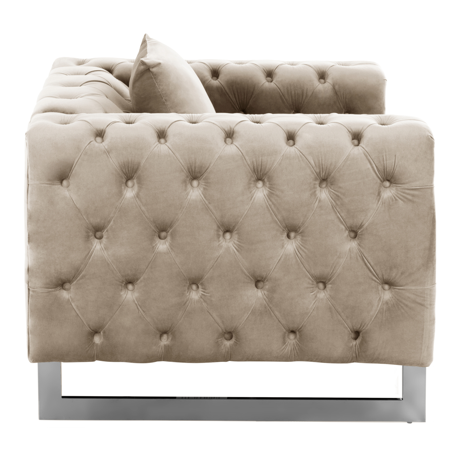 ΠΟΛΥΘΡΟΝΑ τ.CHESTERFIELD MOBAR HM3261.02 ΚΡΕΜ ΒΕΛΟΥΔΟ-ΜΕΤΑΛΛΙΚΑ ΠΟΔΙΑ 99x86,5x77Υεκ. 4