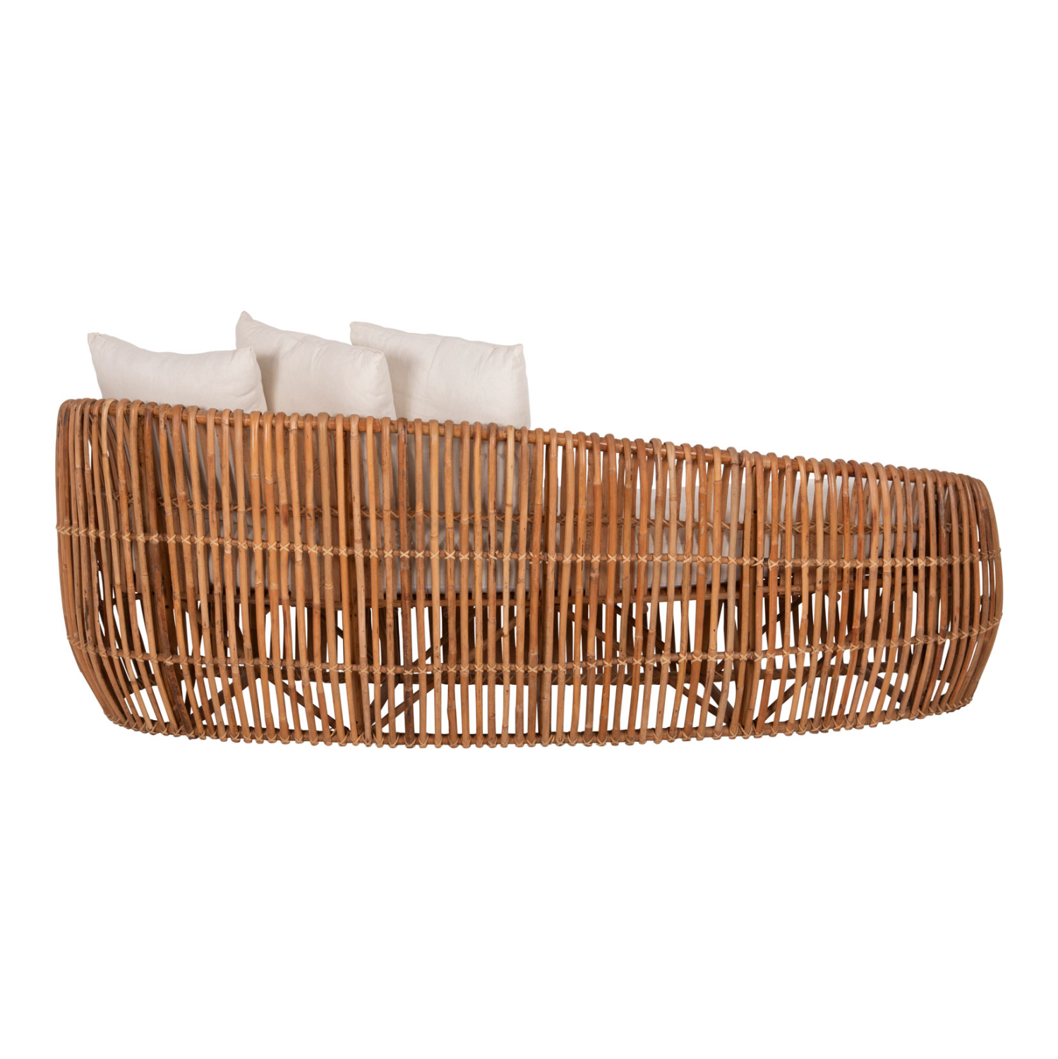 ΚΑΝΑΠΕΣ-ΑΝΑΚΛΙΝΤΡΟ LANTRY HM5991 ΦΥΣΙΚΟ RATTAN- ΛΕΥΚΑ ΜΑΞΙΛΑΡΙΑ 215x60x78Yεκ. 6
