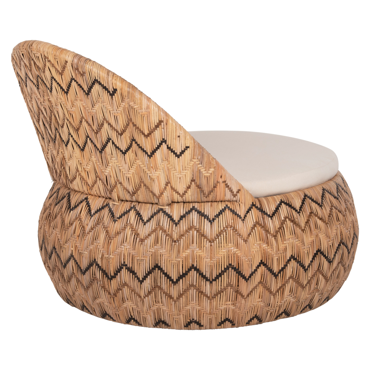 ΠΟΛΥΘΡΟΝΑ ΣΤΡΟΓΓΥΛΗ LADLON HM5992 RATTAN ΦΥΣΙΚΟ-ΕΚΡΟΥ ΜΑΞΙΛΑΡΙ 97x97x76Υεκ. 5