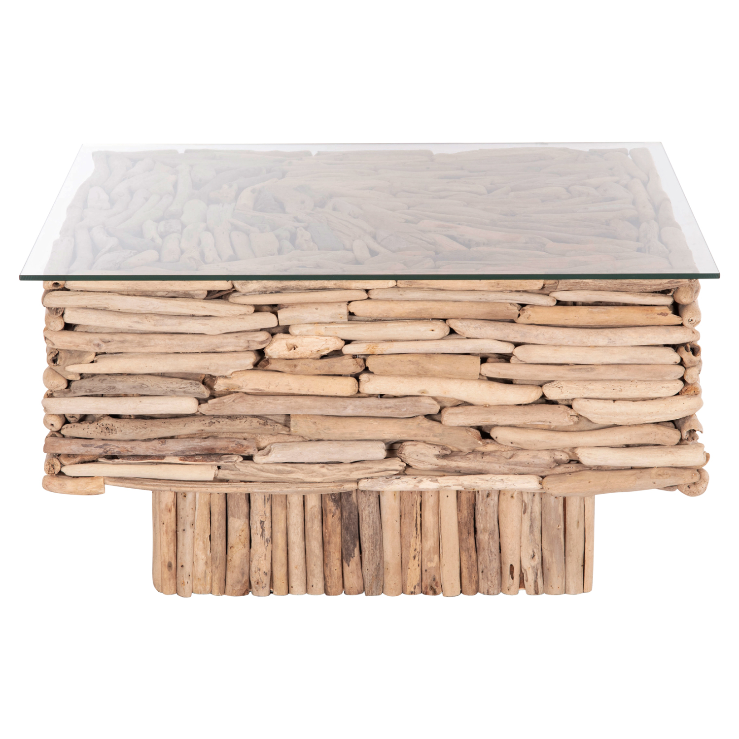 ΤΡΑΠΕΖΙ ΣΑΛΟΝΙΟΥ ΤΕΤΡΑΓΩΝΟ SPARROW HM9960 DRIFTWOOD--ΓΥΑΛΙ 95x95x51,5Υεκ. 3