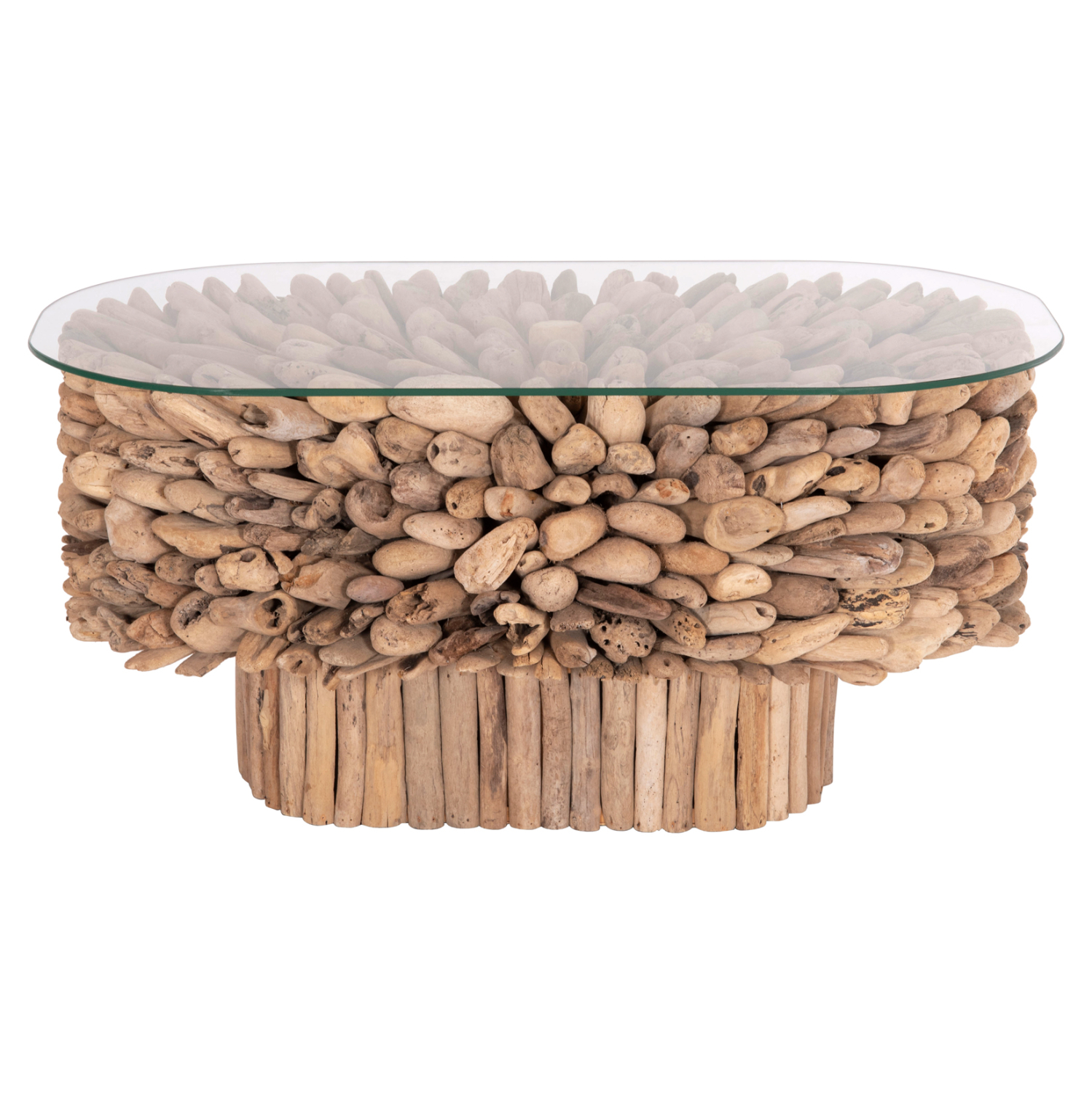 ΤΡΑΠΕΖΙ ΣΑΛΟΝΙΟΥ ΟΒΑΛ SPARROW HM9962 DRIFTWOOD--ΓΥΑΛΙ 106x55,5x50,5Υεκ. 3