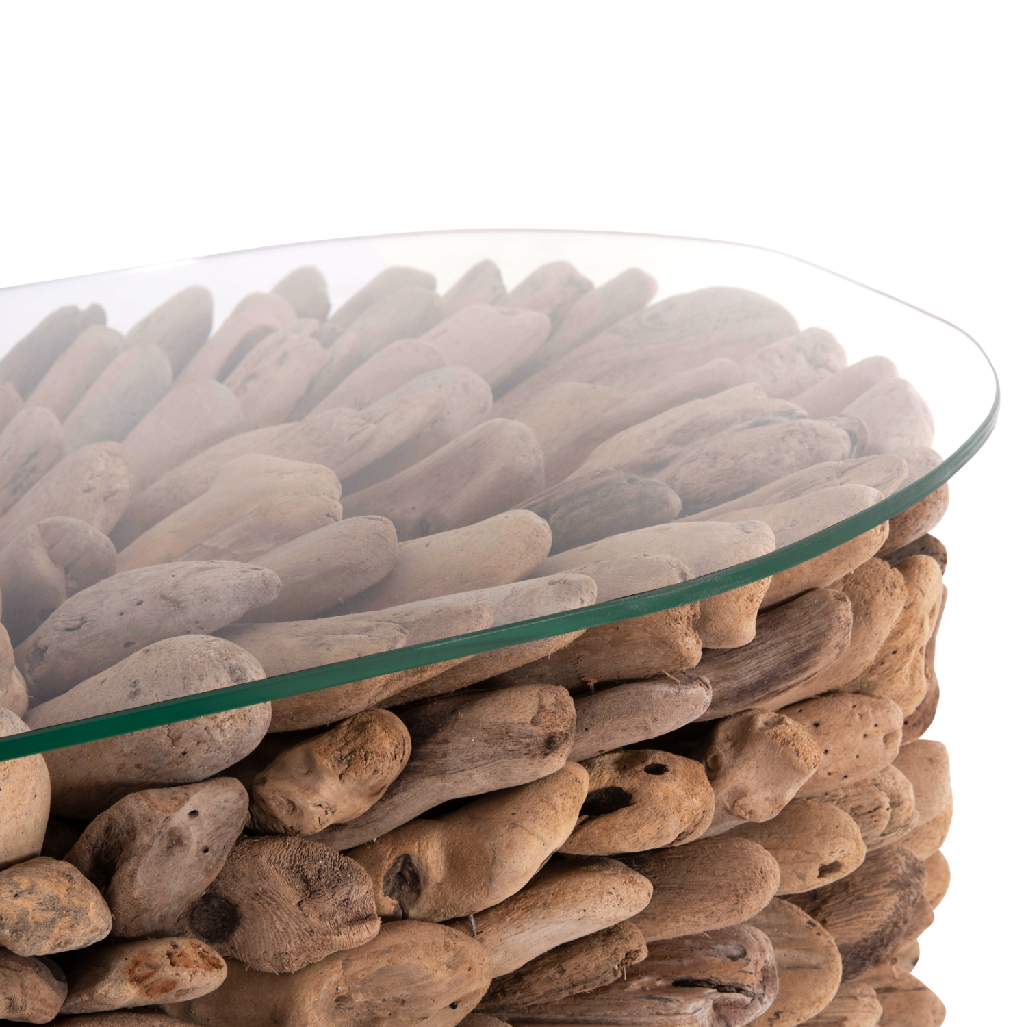 ΤΡΑΠΕΖΙ ΣΑΛΟΝΙΟΥ ΟΒΑΛ SPARROW HM9962 DRIFTWOOD--ΓΥΑΛΙ 106x55,5x50,5Υεκ. 6