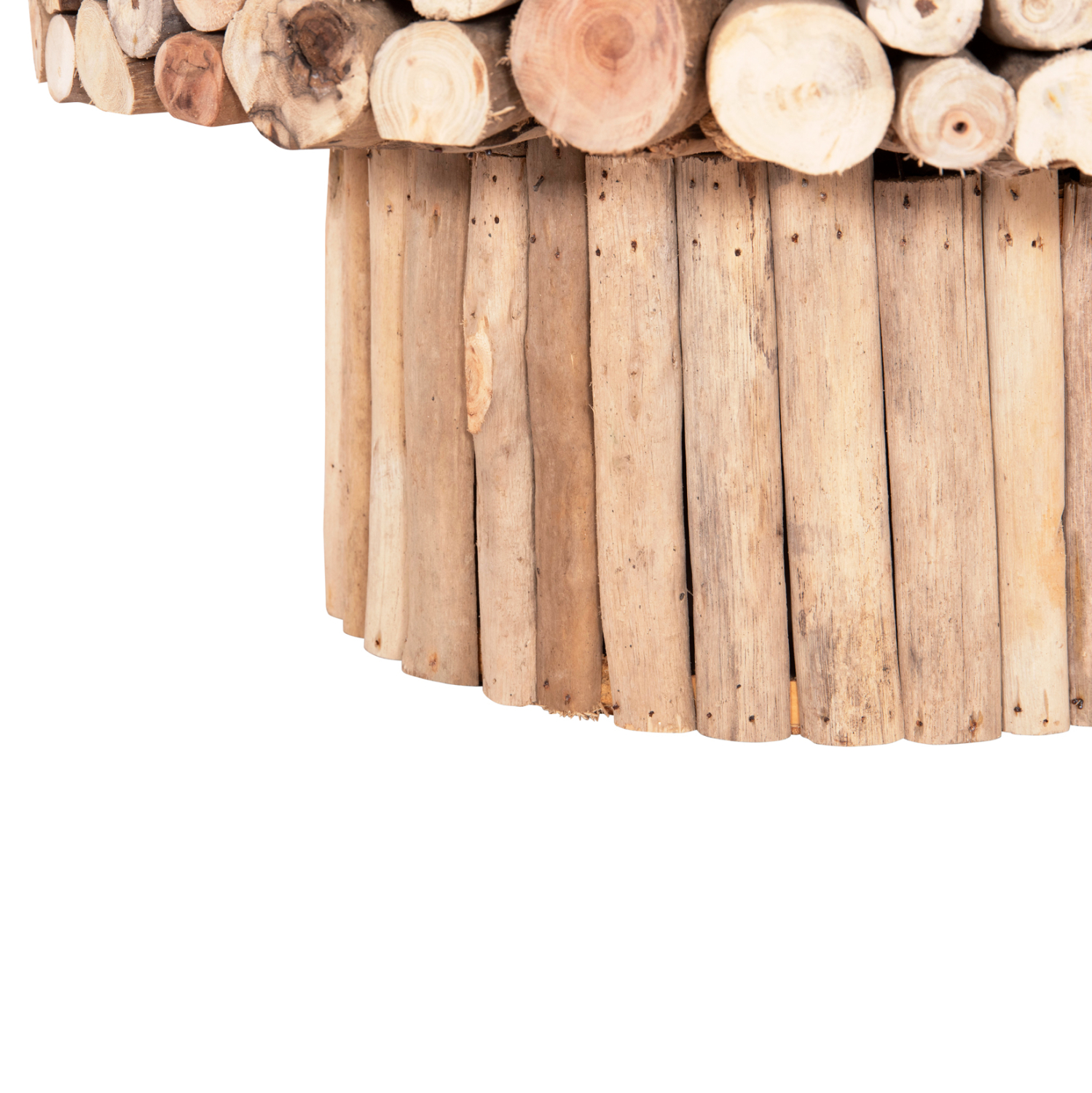 ΤΡΑΠΕΖΙ ΣΑΛΟΝΙΟΥ ΣΤΡΟΓΓΥΛΟ SPARROW HM9963 DRIFTWOOD--ΓΥΑΛΙ Φ65x51,5Υεκ. 5