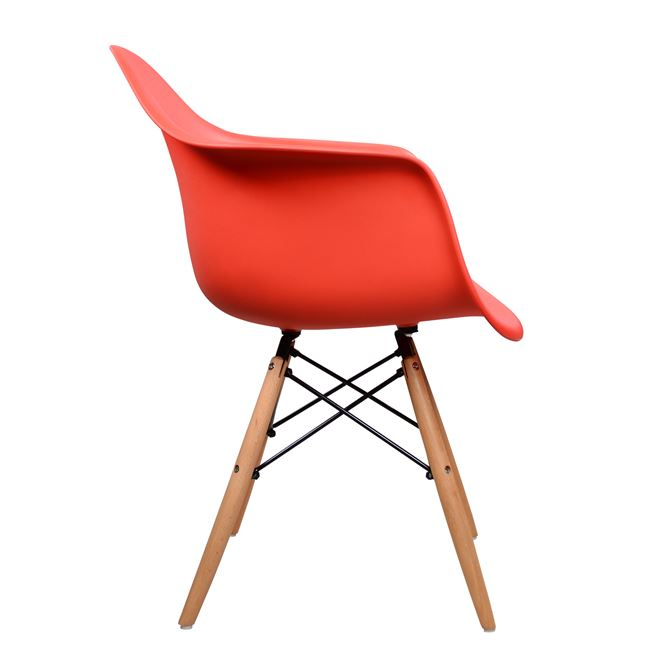 ΠΟΛΥΘΡΟΝΑ ΜΕ ΞΥΛΙΝΑ ΠΟΔΙΑ &amp; ΚΑΘΙΣΜΑ ΚΟΚΚΙΝΟ MIRTO HM005.04 64x60x81 εκ. 4