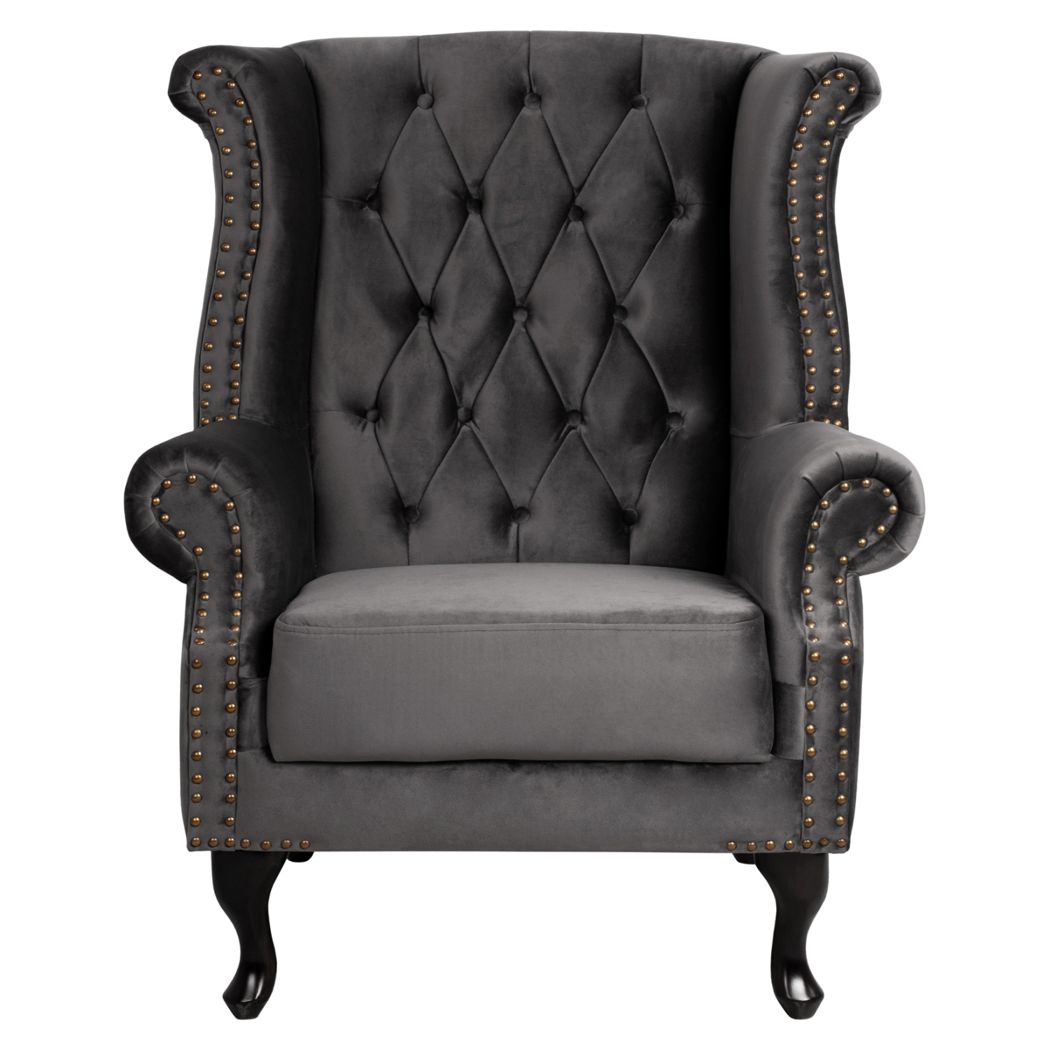 ΠΟΛΥΘΡΟΝΑ-ΜΠΕΡΖΕΡΑ ΓΚΡΙ ΒΕΛΟΥΔΟ T.CHESTERFIELD POLINA 83x75x107Yεκ.HM0053.10 3
