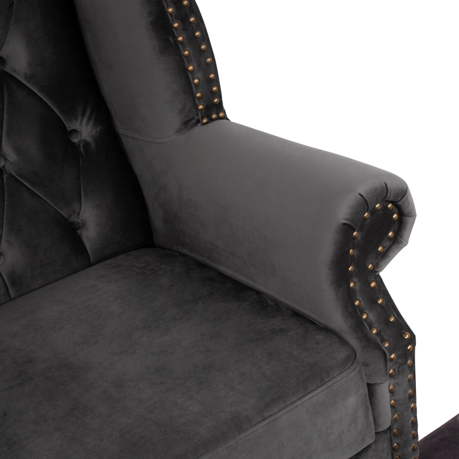 ΠΟΛΥΘΡΟΝΑ-ΜΠΕΡΖΕΡΑ ΓΚΡΙ ΒΕΛΟΥΔΟ T.CHESTERFIELD POLINA 83x75x107Yεκ.HM0053.10 7