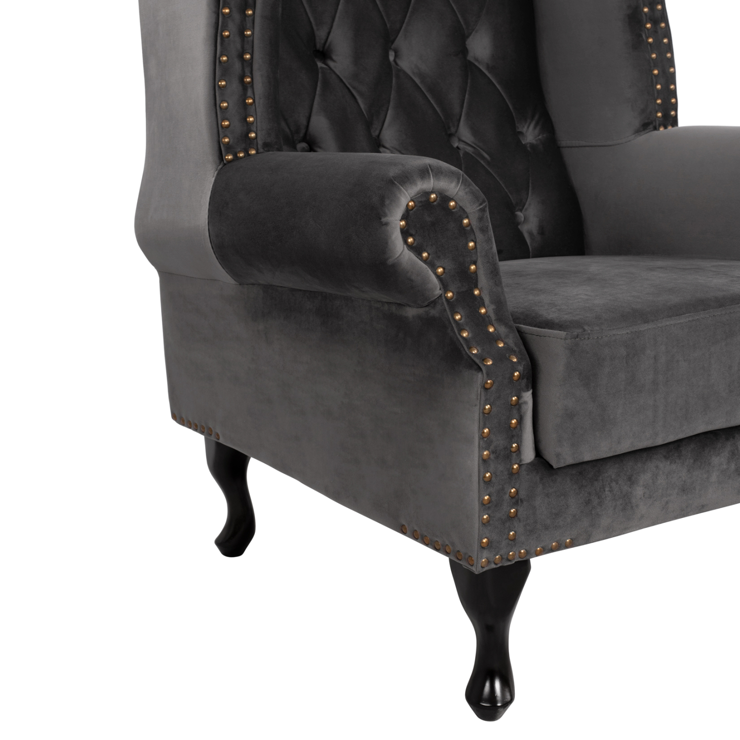 ΠΟΛΥΘΡΟΝΑ-ΜΠΕΡΖΕΡΑ ΓΚΡΙ ΒΕΛΟΥΔΟ T.CHESTERFIELD POLINA 83x75x107Yεκ.HM0053.10 8