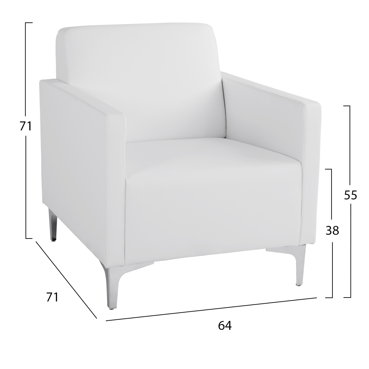 ΠΟΛΥΘΡΟΝΑ NELLIE HM3159.12 ΜΕ ΛΕΥΚΟ PU 64Χ71Χ71Υ εκ. 2