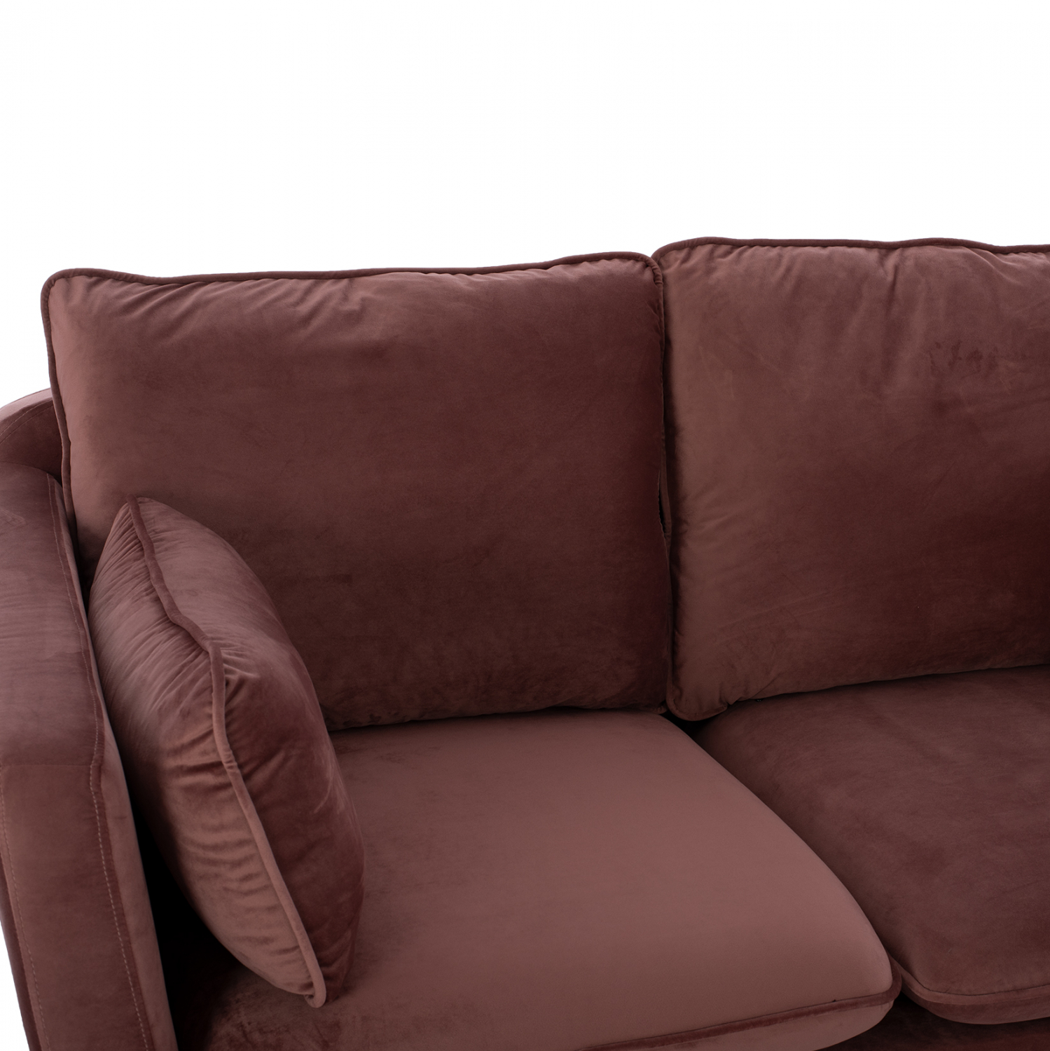 ΚΑΝΑΠΕΣ KAREN 2ΘΕΣΙΟΣ ΣΑΠΙΟ ΜΗΛΟ ΒΕΛΟΥΔΟ &amp; ΜΕΤΑΛ ΠΟΔΙΑ ΧΡΥΣΑ HM3136.22 152x84x95 εκ. 5