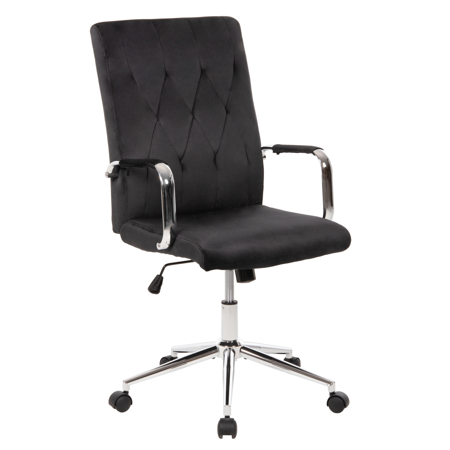 ΚΑΡΕΚΛΑ ΓΡΑΦΕΙΟΥ JOSEF HM1181.04 ΜΑΥΡΟ ΒΕΛΟΥΔΟ-INOX ΒΑΣΗ 58x61x105-113Yεκ. 1