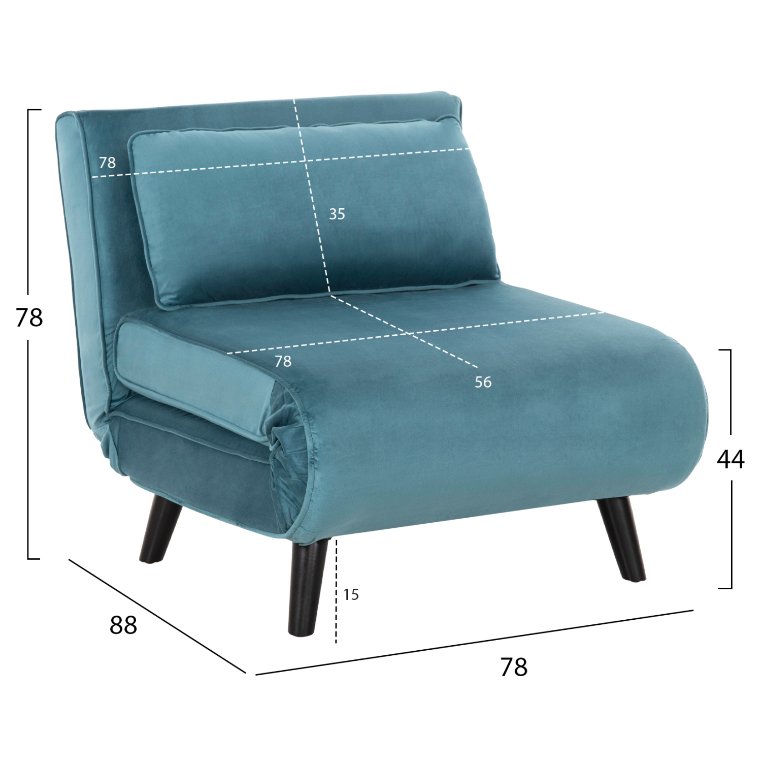 ΠΟΛΥΘΡΟΝΑ ΚΡΕΒΑΤΙ BRAXTON HM8425.25 ΒΕΛΟΥΔΟ ΣΕ ΧΡΩΜΑ ΜΕΝΤΑ 78x88x78Υεκ. 2