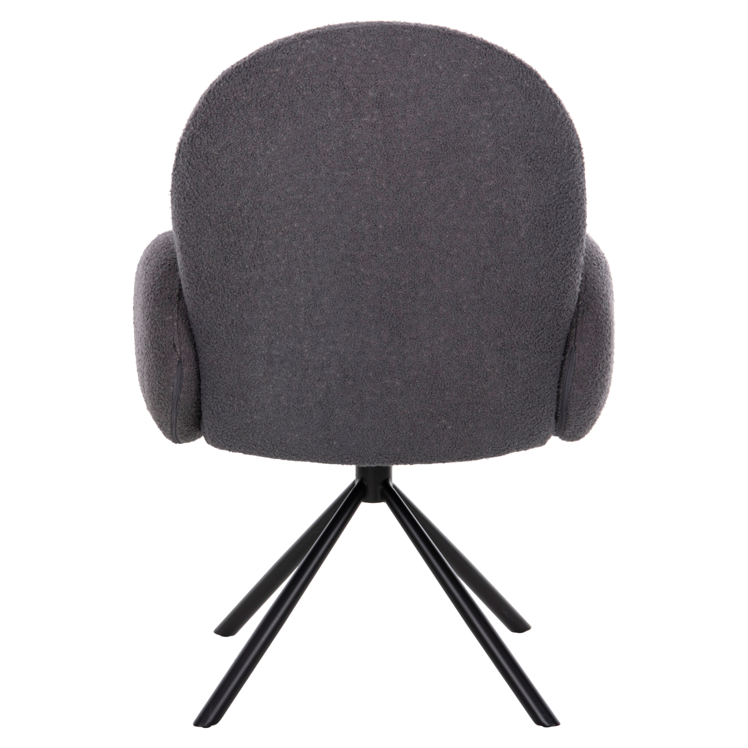 ΠΟΛΥΘΡΟΝΑ ΠΕΡΙΣΤΡΕΦ. WINON HM9778.01 ΓΚΡΙ TEDDY ΥΦΑΣΜΑ-ΜΑΥΡΟ ΜΕΤΑΛΛΟ 65x67x92Υ εκ. 6