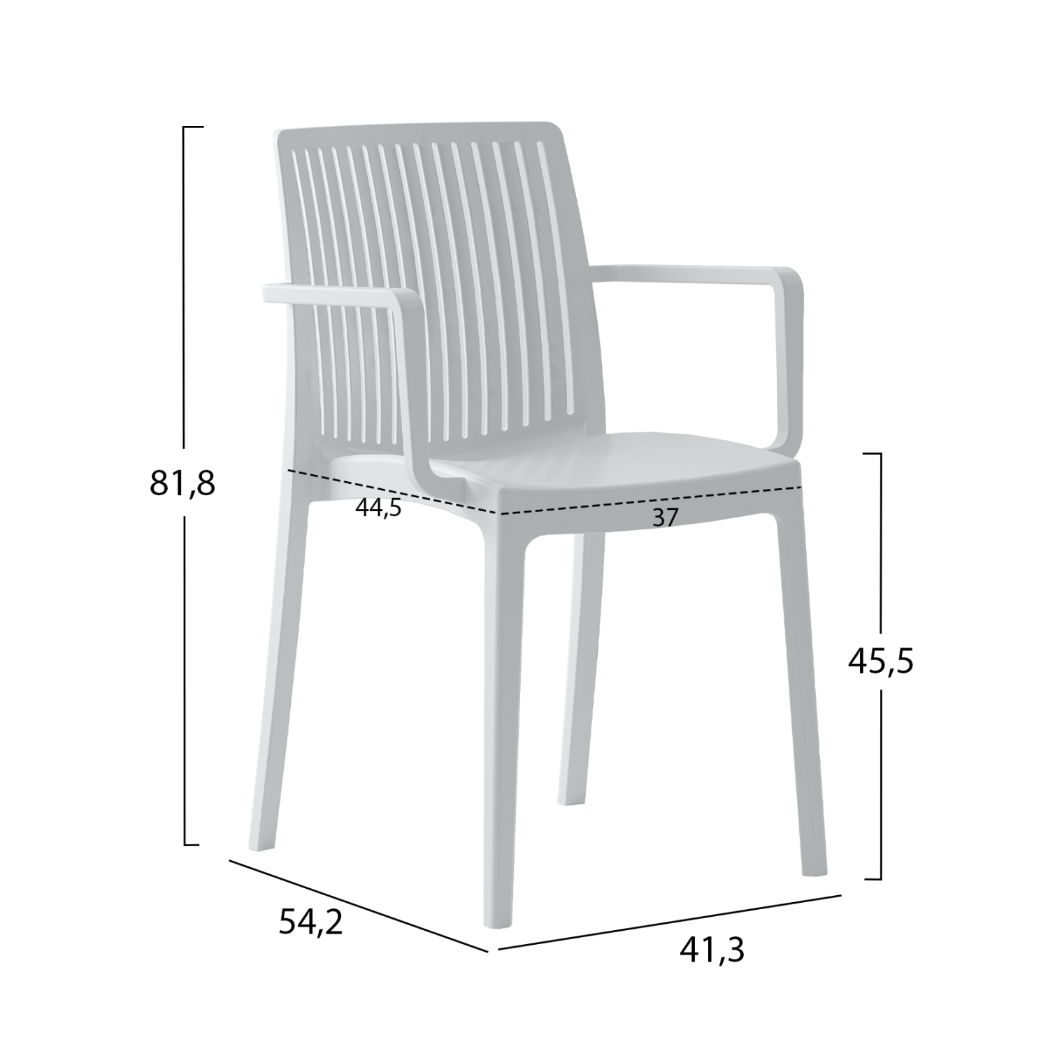 ΠΟΛΥΘΡΟΝΑ ΠΟΛΥΠΡΟΠΥΛΕΝΙΟΥ IDA HM6127.01 ΛΕΥΚΗ 53x50x82Υεκ. 2