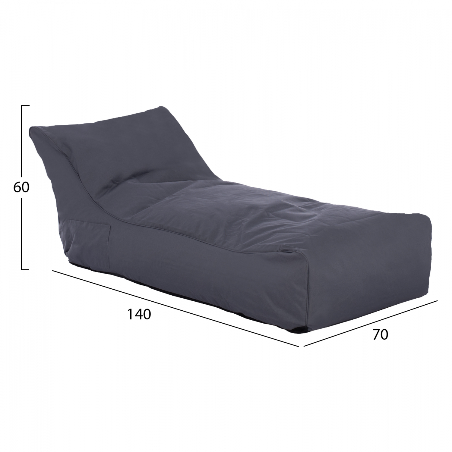 ΠΟΥΦ ALOK HM5806.02 ΓΚΡΙ ΜΕ UV PROTECTION  140x70x60Υ εκ. 2