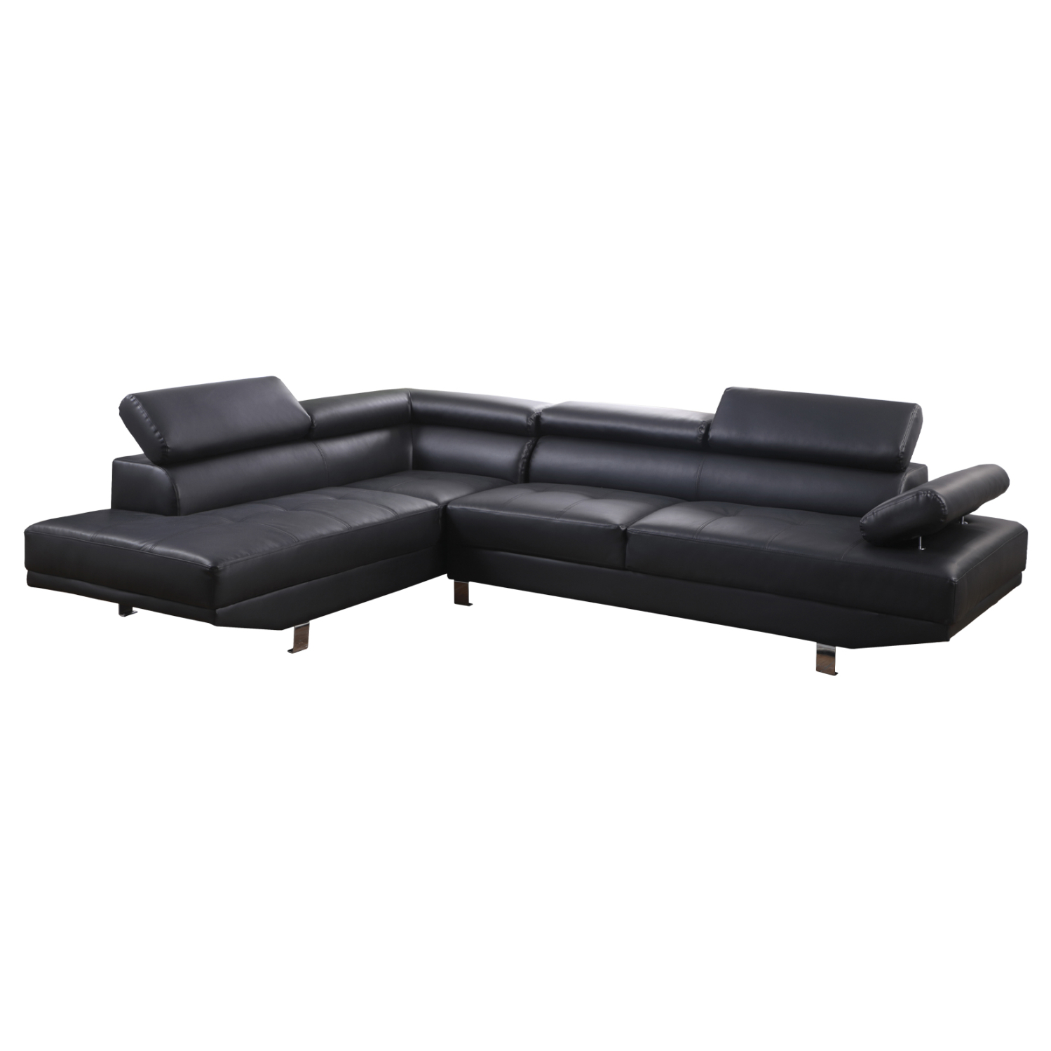ΚΑΝΑΠΕΣ ΓΩΝΙΑ GORO ΑΡΙΣΤΕΡΗ HM3084.02L ΑΠΟ ΜΑΥΡΟ PU 270x200x87Υεκ 1