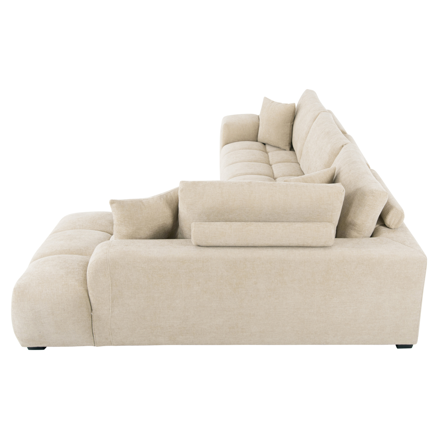 ΚΑΝΑΠΕΣ ΓΩΝΙΑ (ΔΕΞΙΑ) COVEN HM3266.01R ΕΚΡΟΥ ΥΦΑΣΜΑ 298x102-208x85Υεκ. 4