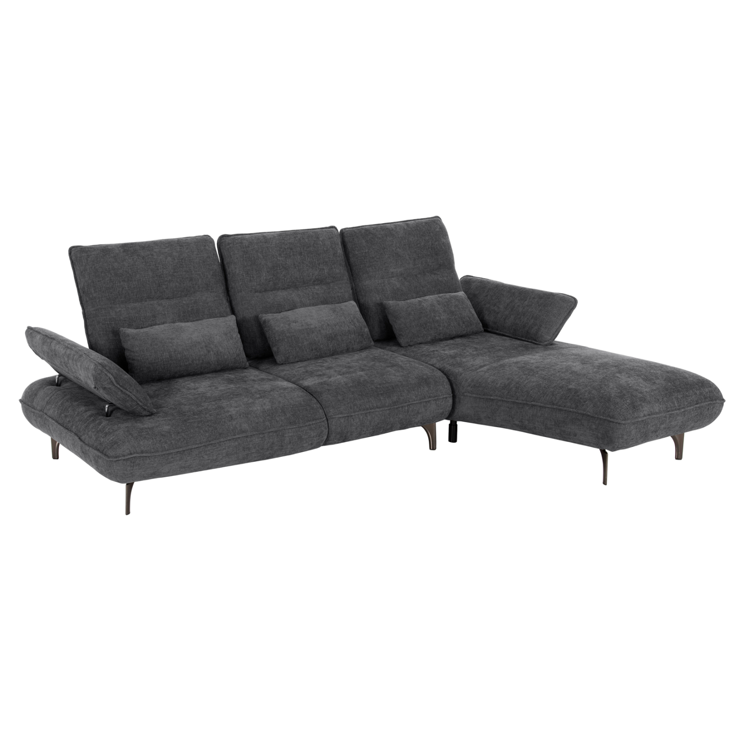 ΓΩΝΙΑΚΟΣ ΚΑΝΑΠΕΣ (ΔΕΞΙΑ) CONVERT HM3268.03R ΓΚΡΙ ΥΦΑΣΜΑ 283x188x100Υεκ. 1