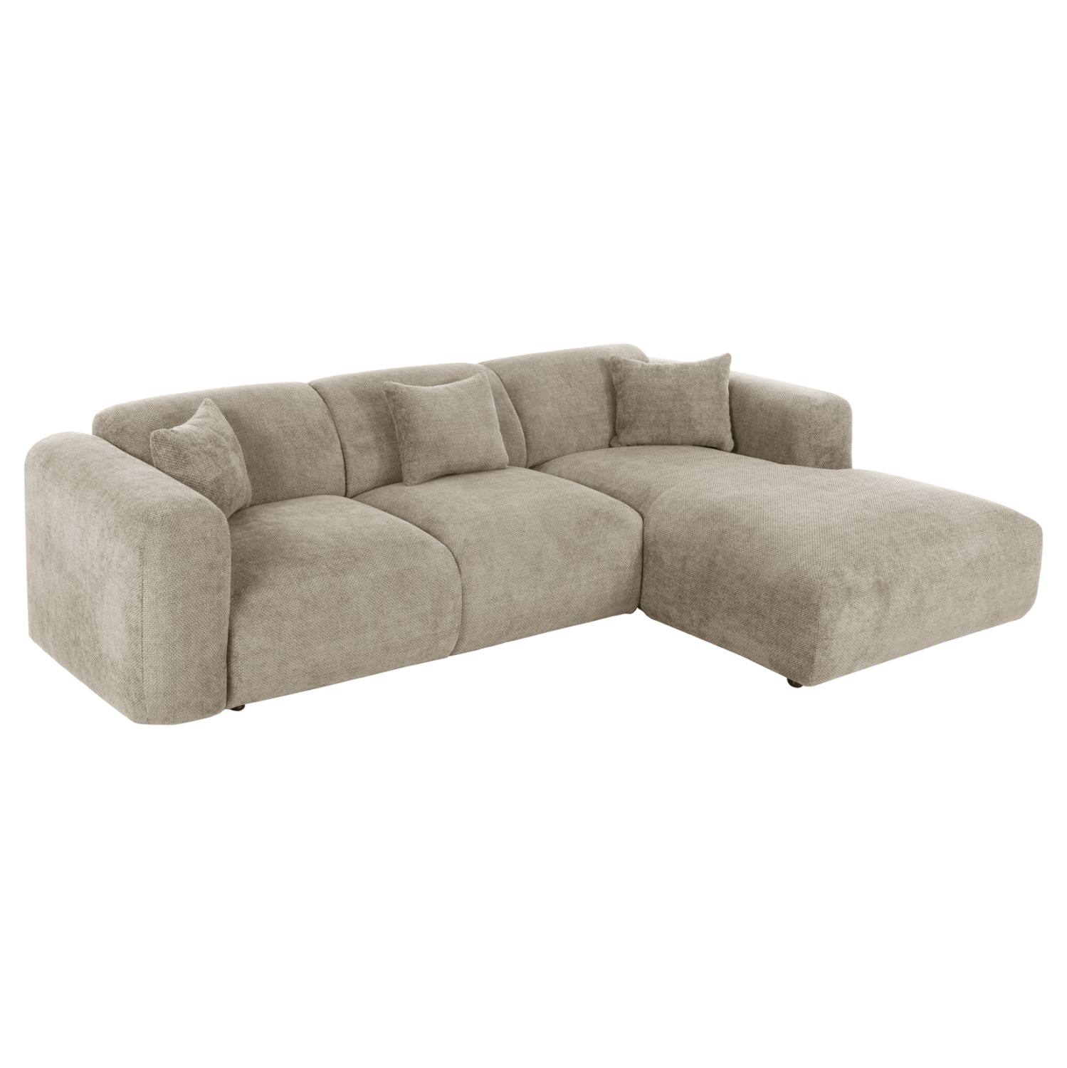 ΚΑΝΑΠΕΣ ΓΩΝΙΑ BRICKEN HM3275.01R ΜΠΕΖ ΥΦΑΣΜΑ 110-282x98-160x72Υεκ. 1