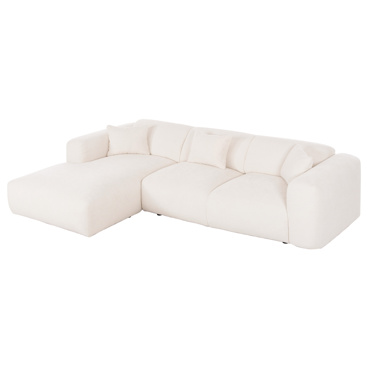 ΚΑΝΑΠΕΣ ΓΩΝΙΑ (ΑΡΙΣΤΕΡΗ) BRICKEN HM3275.02L ΛΕΥΚΟ ΥΦΑΣΜΑ 110-282x98-160x72Υεκ. 1