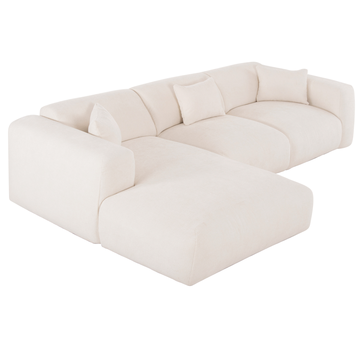 ΚΑΝΑΠΕΣ ΓΩΝΙΑ (ΑΡΙΣΤΕΡΗ) BRICKEN HM3275.02L ΛΕΥΚΟ ΥΦΑΣΜΑ 110-282x98-160x72Υεκ. 6