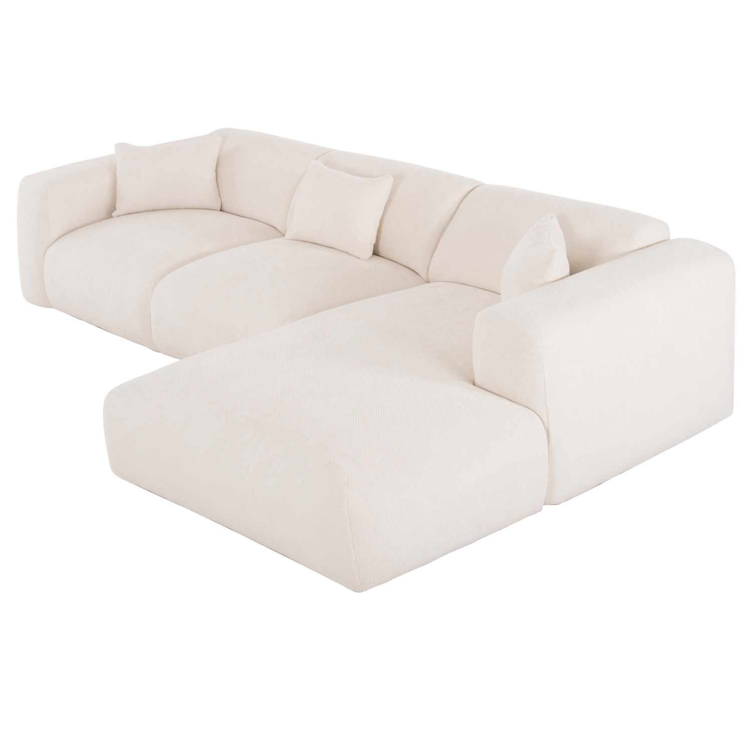 ΚΑΝΑΠΕΣ ΓΩΝΙΑ BRICKEN HM3275.02R ΛΕΥΚΟ ΥΦΑΣΜΑ 110-282x98-160x72Υεκ. 6