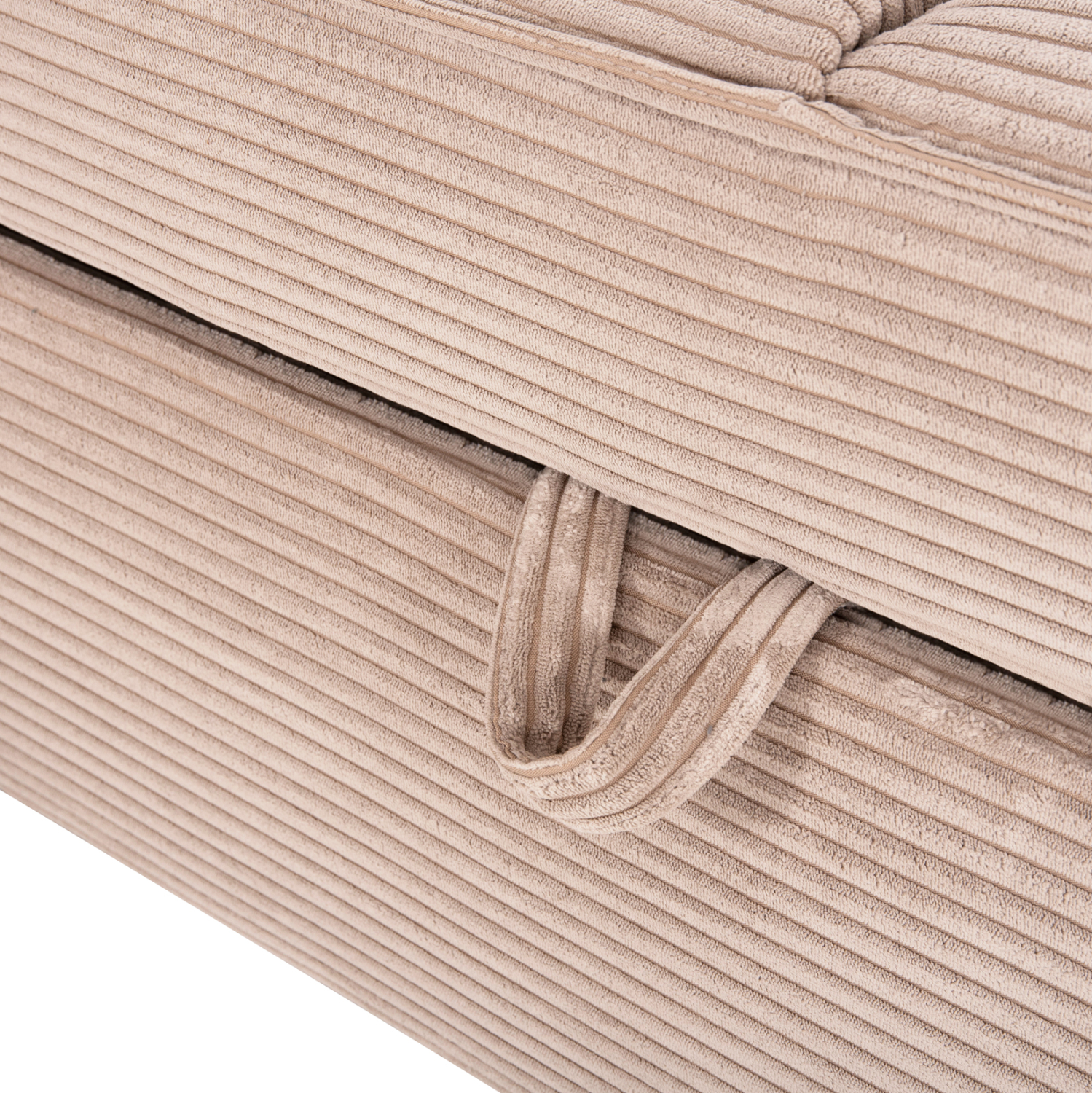 ΚΑΝΑΠΕΣ-ΚΡΕΒΑΤΙ-ΑΡΙΣΤ.ΓΩΝΙΑ ΜΕ ΑΠΟΘ.ΧΩΡΟ ALDO HM3276.01L ΜΠΕΖ ΥΦΑΣΜΑ 256x159x87Υεκ 9