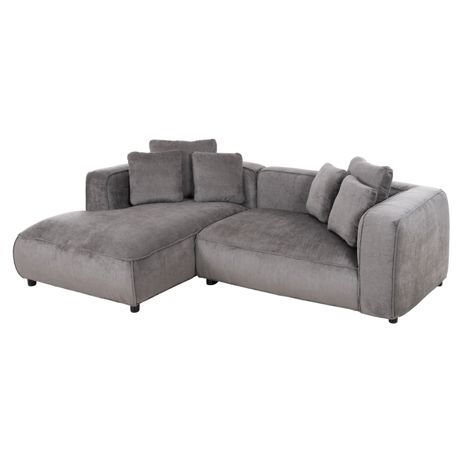ΚΑΝΑΠΕΣ ΓΩΝΙΑ (ΑΡΙΣΤΕΡΗ) 3-ΘΕΣΙΟΣ GRACE HM3280.03L ΓΚΡΙ ΥΦΑΣΜΑ 252x160x70-90Υεκ 1