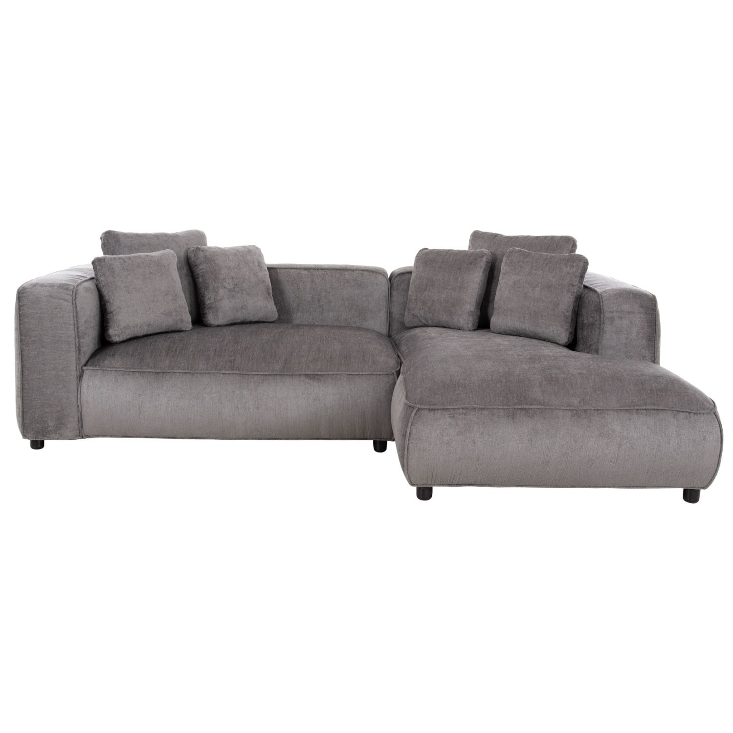 ΚΑΝΑΠΕΣ ΓΩΝΙΑ 3-ΘΕΣΙΟΣ GRACE HM3280.03R ΓΚΡΙ ΥΦΑΣΜΑ 252x105-160x70-90Υεκ. 3