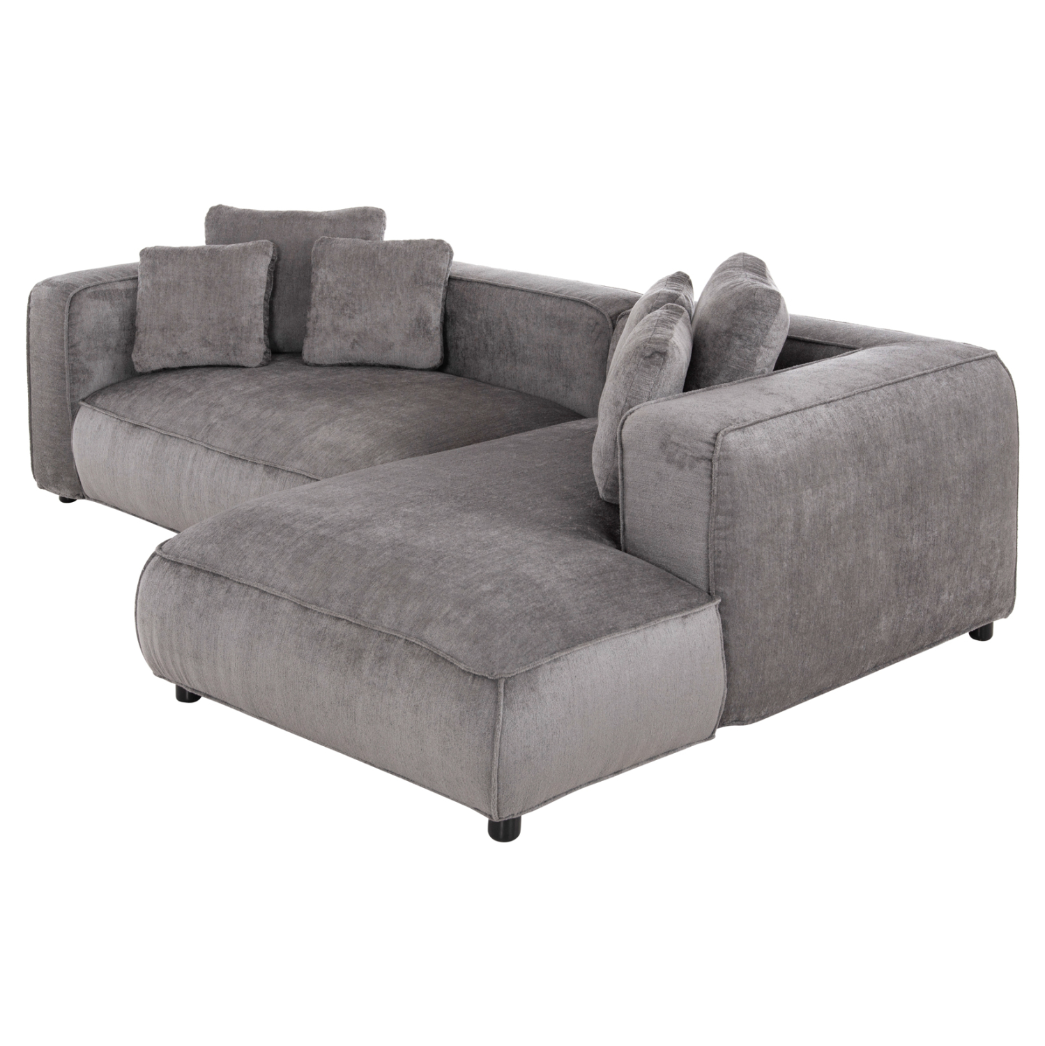 ΚΑΝΑΠΕΣ ΓΩΝΙΑ 3-ΘΕΣΙΟΣ GRACE HM3280.03R ΓΚΡΙ ΥΦΑΣΜΑ 252x105-160x70-90Υεκ. 7