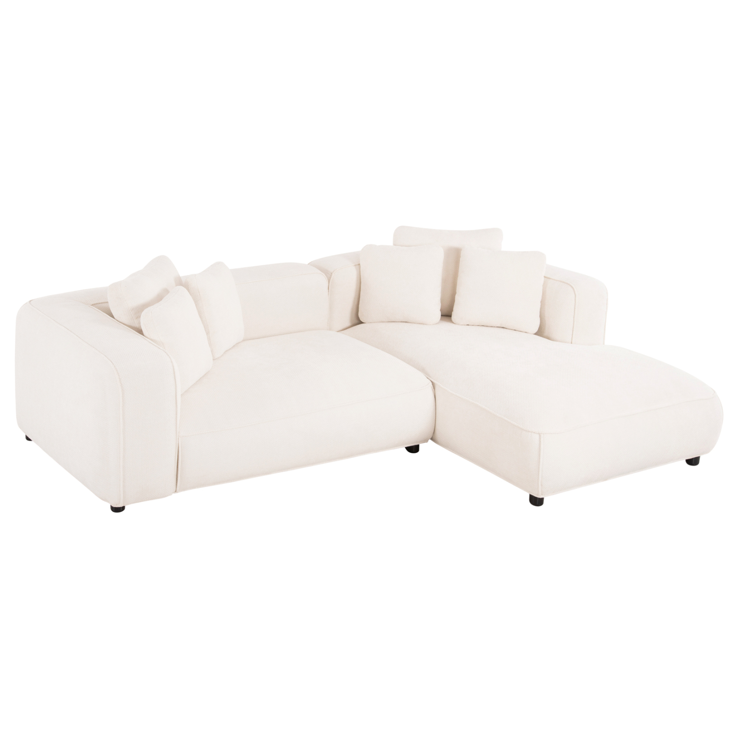 ΚΑΝΑΠΕΣ ΓΩΝΙΑ (ΔΕΞΙΑ) 3-ΘΕΣΙΟΣ GRACE HM3280.02R ΛΕΥΚΟ ΥΦΑΣΜΑ 252x160x70-90Υεκ 1