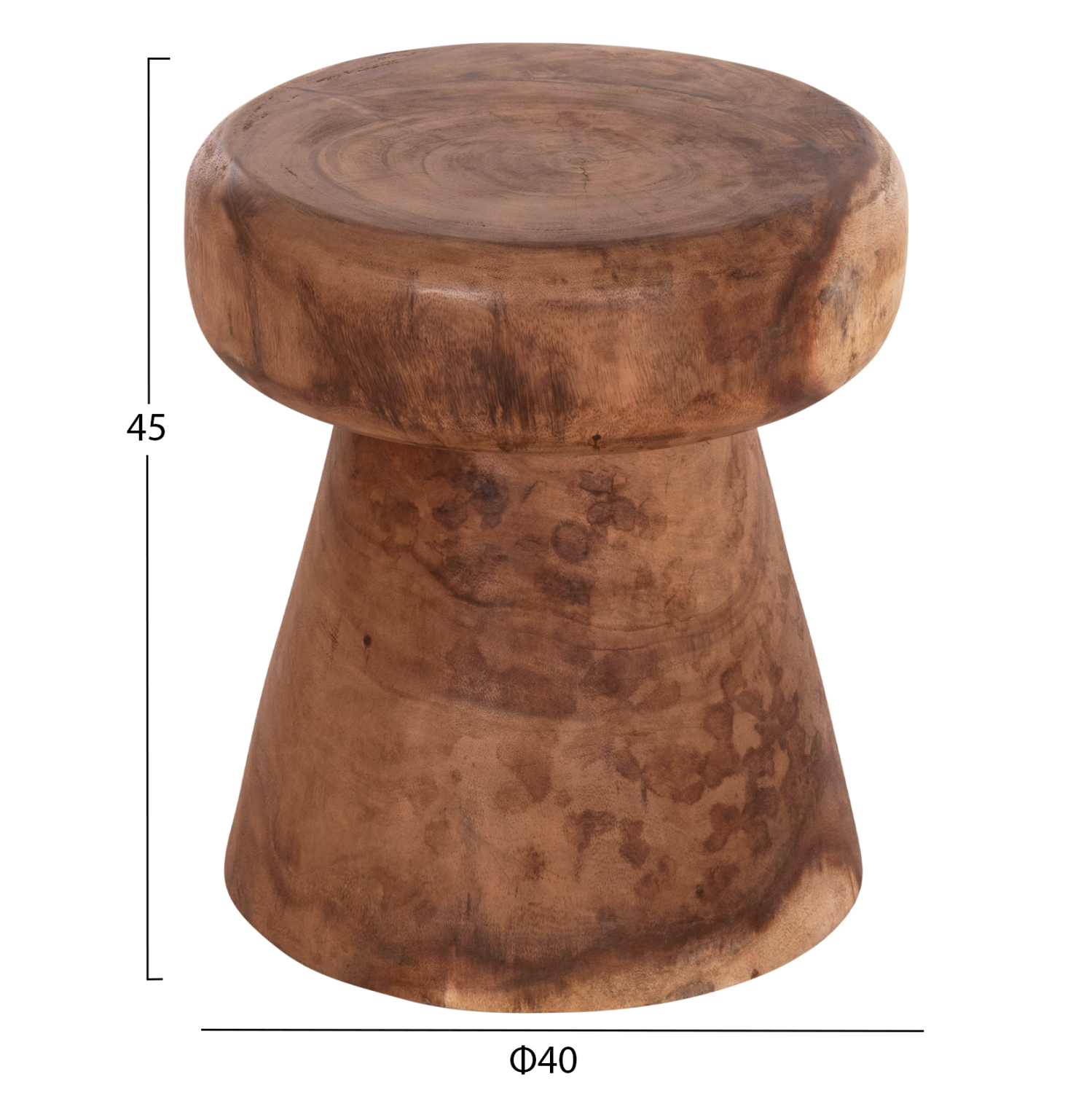 ΣΚΑΜΠΟ-ΤΡΑΠΕΖΑΚΙ ΣΤΡΟΓΓΥΛΟ CUPRE HM9793.11 ΜΑΣΙΦ ΞΥΛΟ SUAR-ΦΥΣΙΚΟ Φ40x45Υεκ. 2