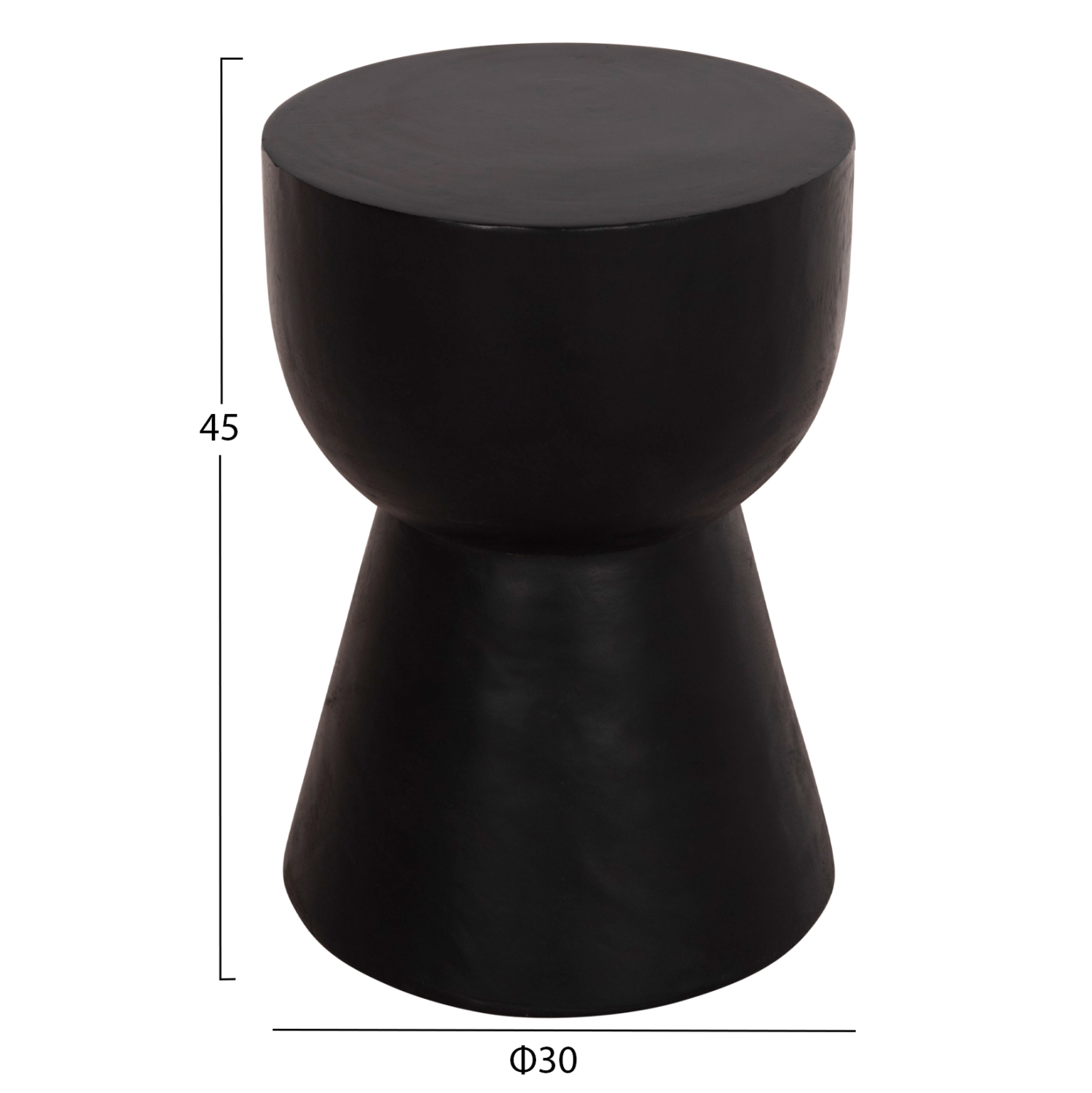 ΣΚΑΜΠΟ ΜΑΜΒΑ ΚΥΛΙΝΔΡΙΚΟ HM9901.12 ΜΑΣΙΦ ΞΥΛΟ SUAR ΣΕ ΜΑΥΡΟ Φ30x45Υεκ. 2