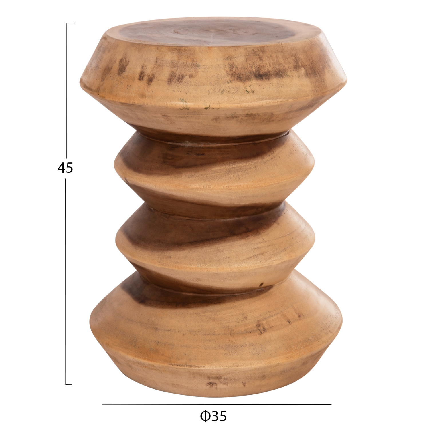 ΣΚΑΜΠΟ ΚΥΛΙΝΔΡΙΚΟ BELLOWS HM18235.11 ΜΑΣΙΦ ΞΥΛΟ SUAR ΦΥΣΙΚΟ Φ35x45Υεκ. 2