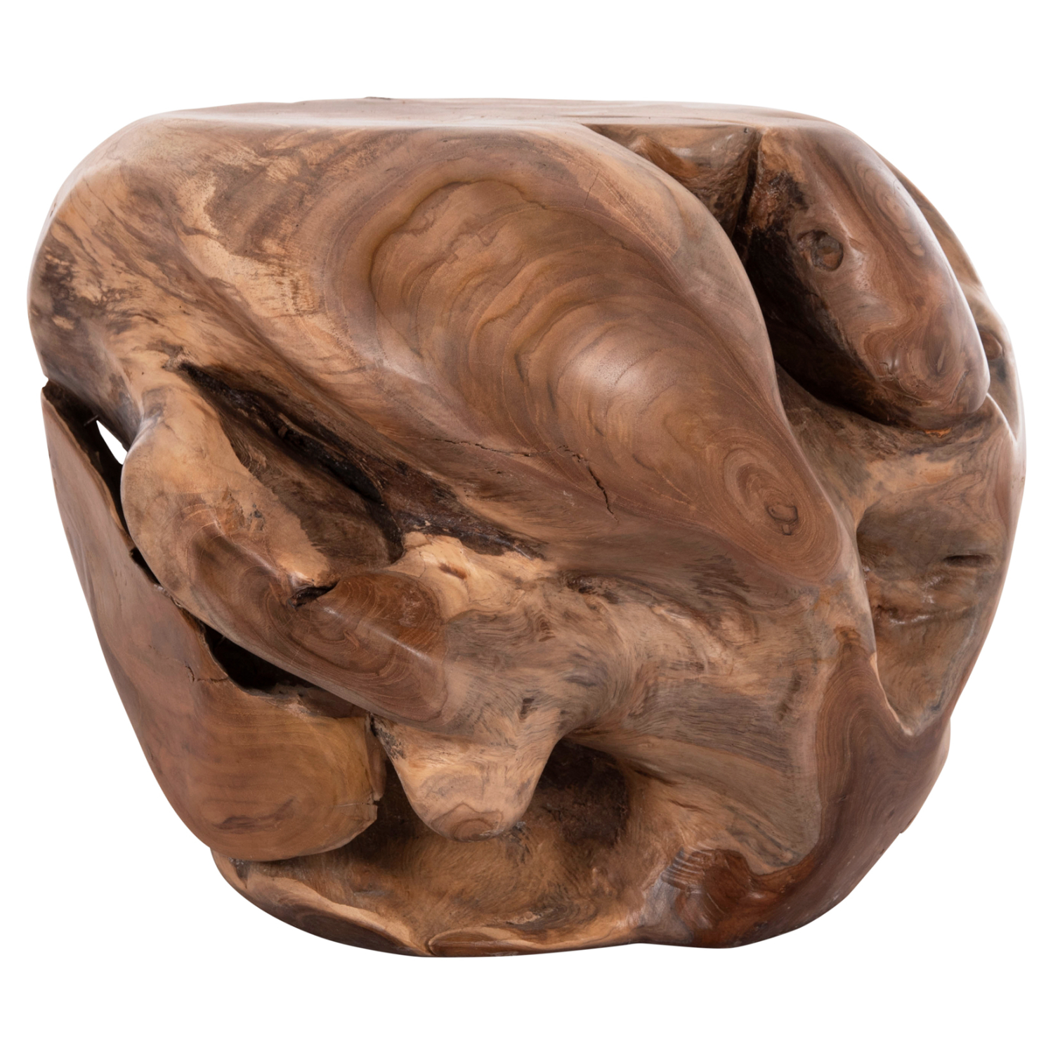 ΒΟΗΘΗΤΙΚΟ ΤΡΑΠΕΖΙ LOGGY HM18295 ΞΥΛΟ TEAK--ΦΥΣΙΚΟ 50x50x50Υεκ. 4