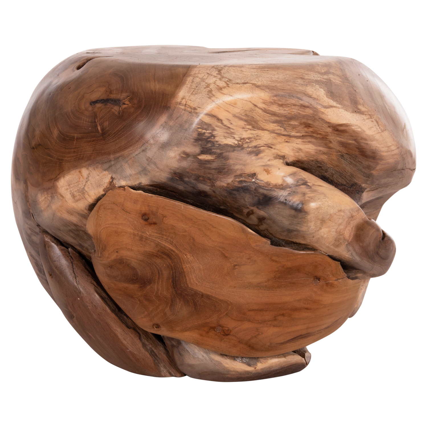 ΒΟΗΘΗΤΙΚΟ ΤΡΑΠΕΖΙ LOGGY HM18295 ΞΥΛΟ TEAK--ΦΥΣΙΚΟ 50x50x50Υεκ. 6