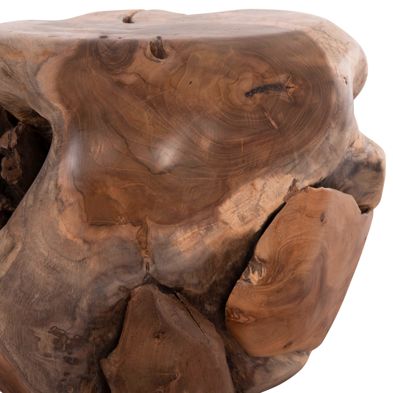 ΒΟΗΘΗΤΙΚΟ ΤΡΑΠΕΖΙ LOGGY HM18295 ΞΥΛΟ TEAK--ΦΥΣΙΚΟ 50x50x50Υεκ. 9