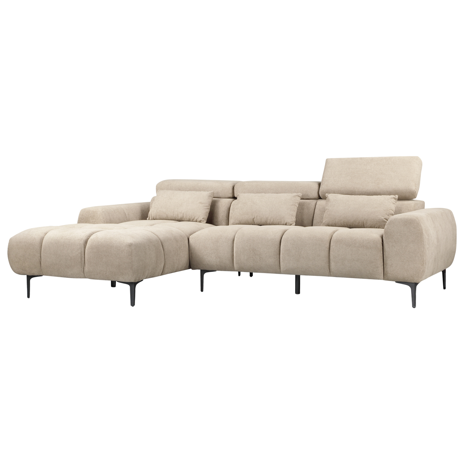 ΚΑΝΑΠΕΣ ΑΡΙΣΤΕΡΗ ΓΩΝΙΑ DIVYA HM3267.11L ΜΠΕΖ ΥΦΑΣΜΑ 264x175x99Υεκ. 1