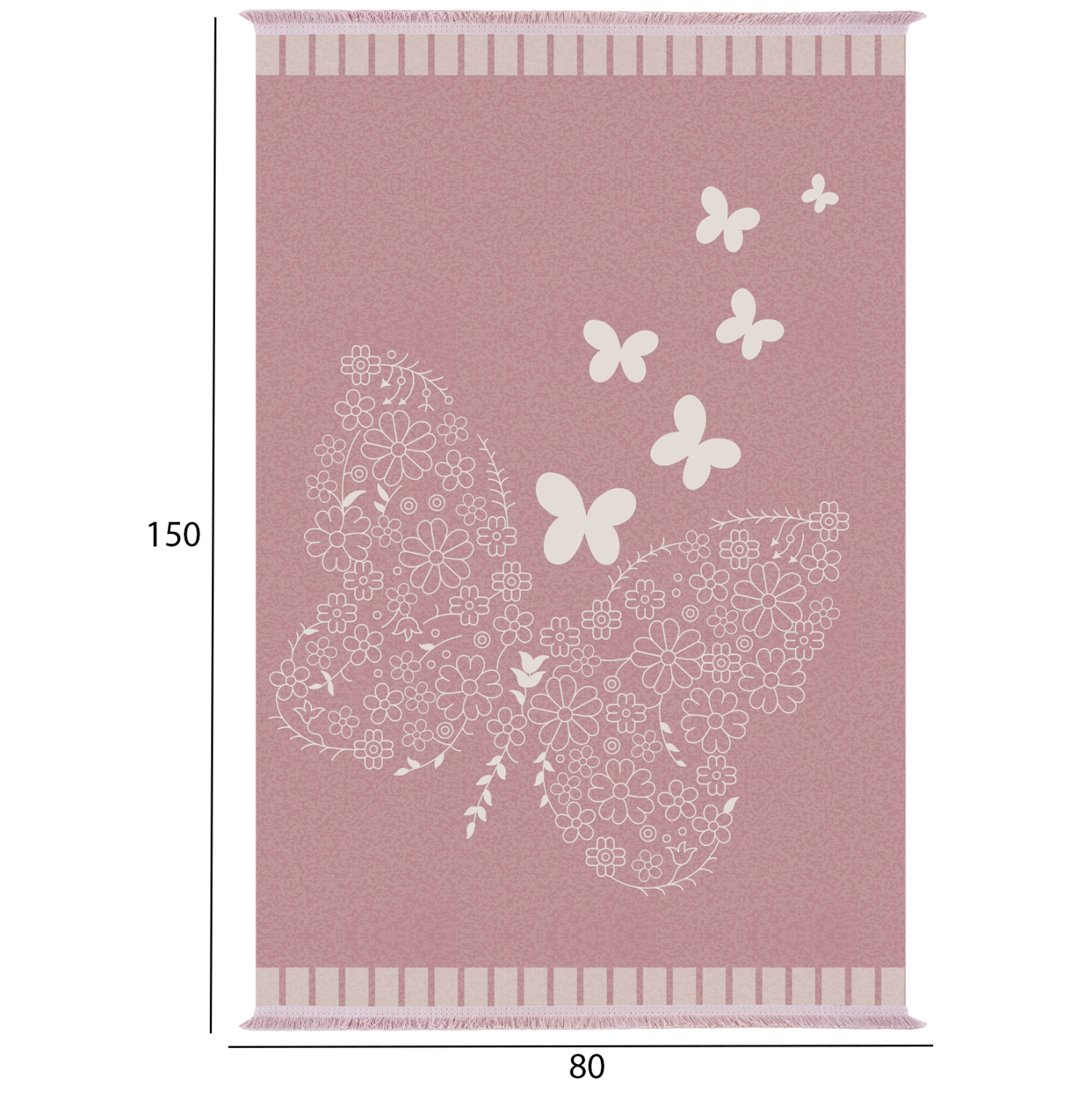 ΠΑΙΔΙΚΟ ΧΑΛΙ ΜΕ ΚΡΟΣΙΑ ΣΕΙΡΑ KIDDER HM7678.17 ΠΕΤΑΛΟΥΔΑ ΡΟΖ 80Χ150 εκ. 2