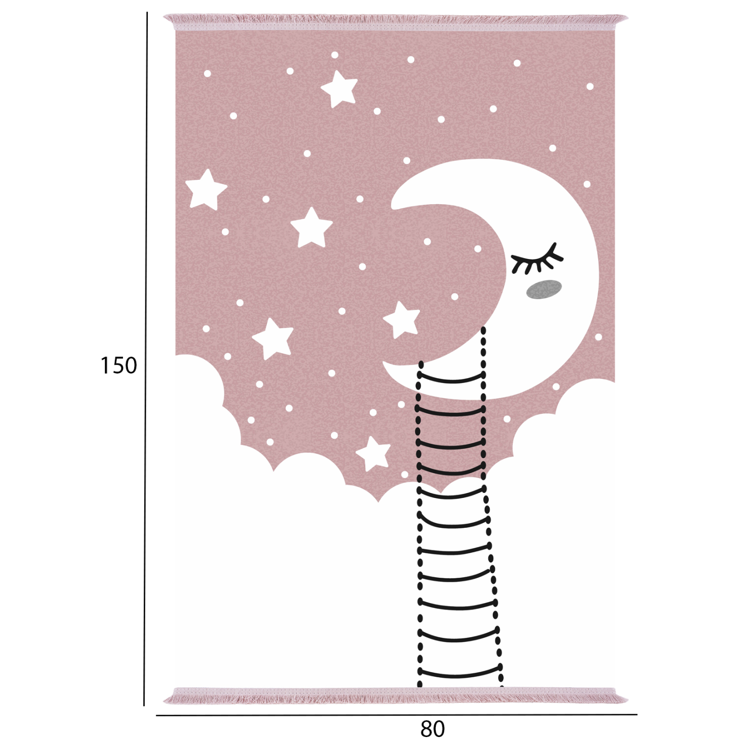 ΠΑΙΔΙΚΟ ΧΑΛΙ ΜΕ ΚΡΟΣΙΑ ΣΕΙΡΑ KIDDER HM7678.18 ΦΕΓΓΑΡΙ ΡΟΖ 80Χ150 εκ. 2