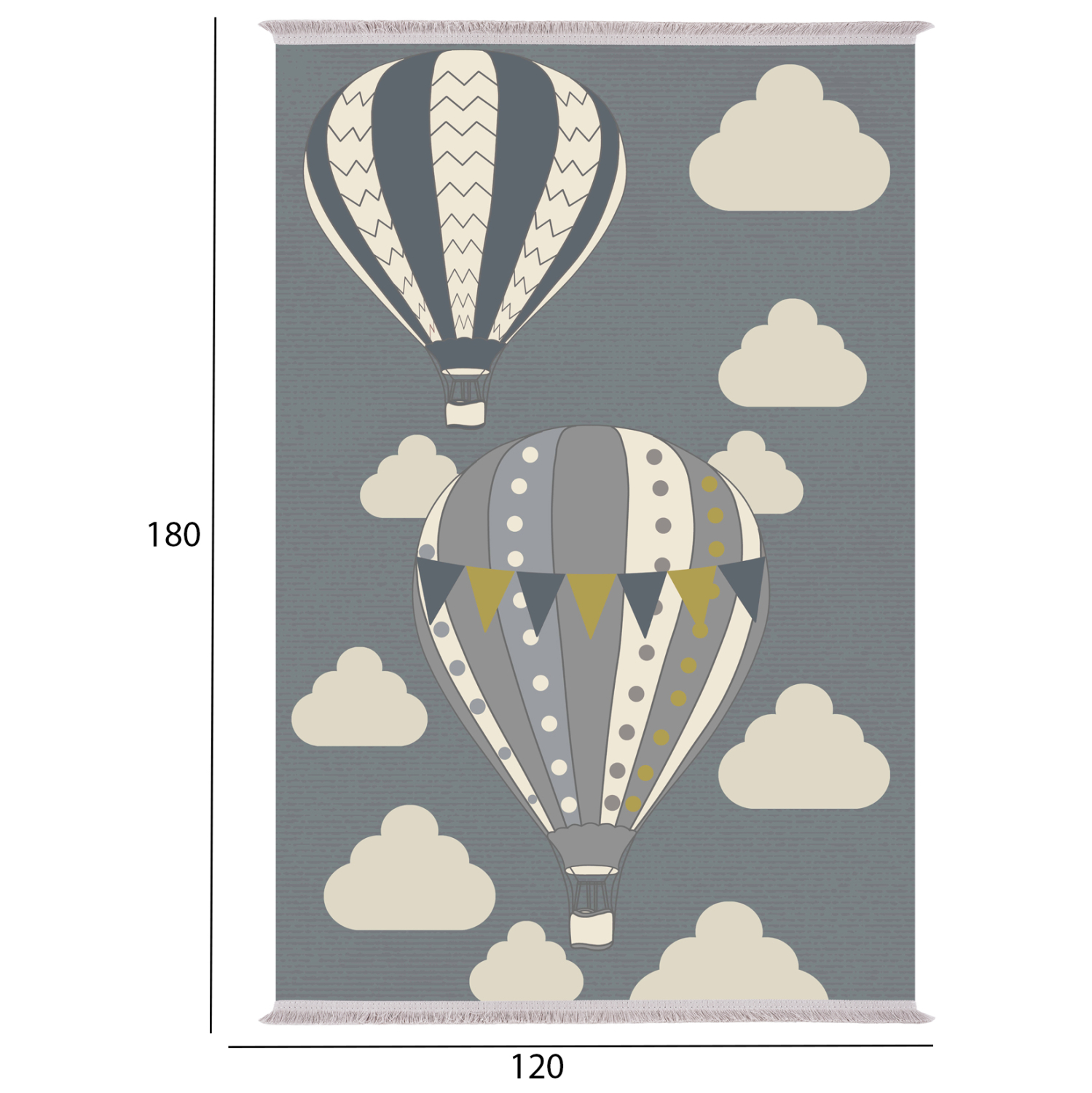 ΠΑΙΔΙΚΟ ΧΑΛΙ ΜΕ ΚΡΟΣΙΑ ΑΕΡΟΣΤΑΤΑ ΜΠΛΕ HM7679.23 120Χ180 εκ. 2