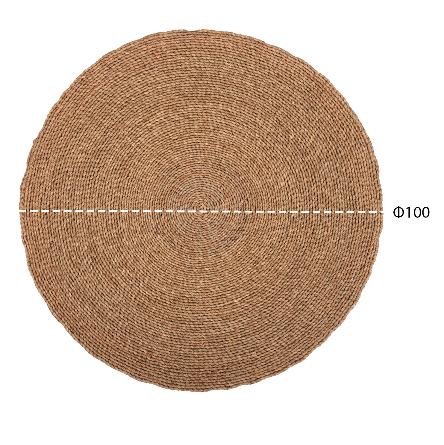 ΧΑΛΙ ΣΤΡΟΓΓΥΛΟ CRATER HM7847 MENDONG GRASS ΣΕ ΦΥΣΙΚΟ ΧΡΩΜΑ Φ100 εκ. 2