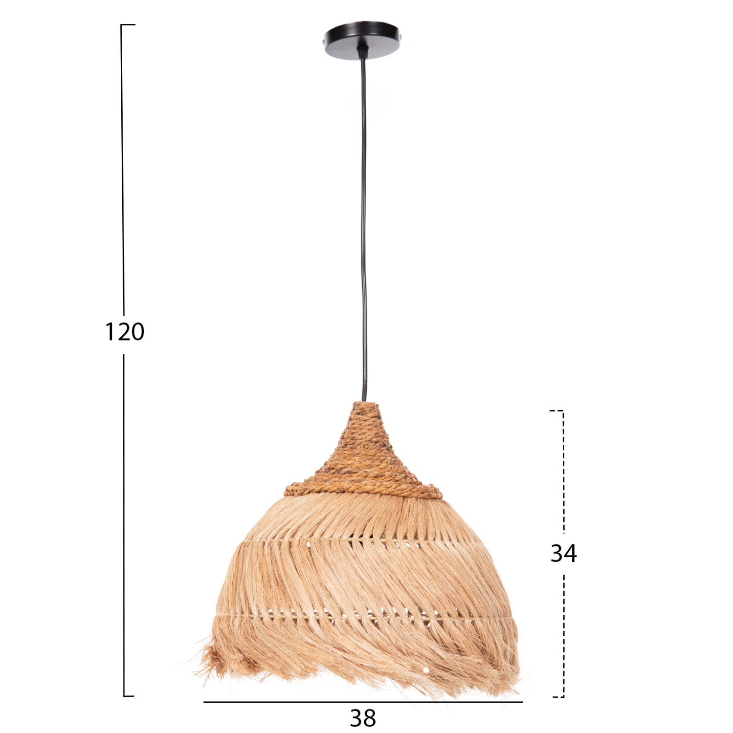 ΦΩΤΙΣΤΙΚΟ ΟΡΟΦΗΣ ΑΠΟ ΙΝΕΣ MENDONG GRASS ΣΕ ΦΥΣΙΚΟ Φ38x34-120Yεκ.HM7776 2