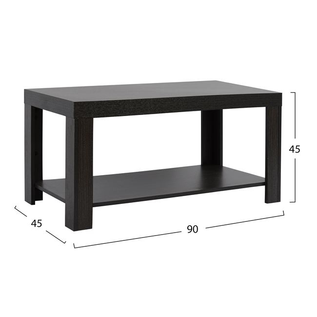 ΤΡΑΠΕΖΙ ΣΑΛΟΝΙΟΥ ALAYNA ΜΕΛΑΜΙΝΗΣ HM2207.01 ZEBRANO 90Χ45Χ45 εκ. 2