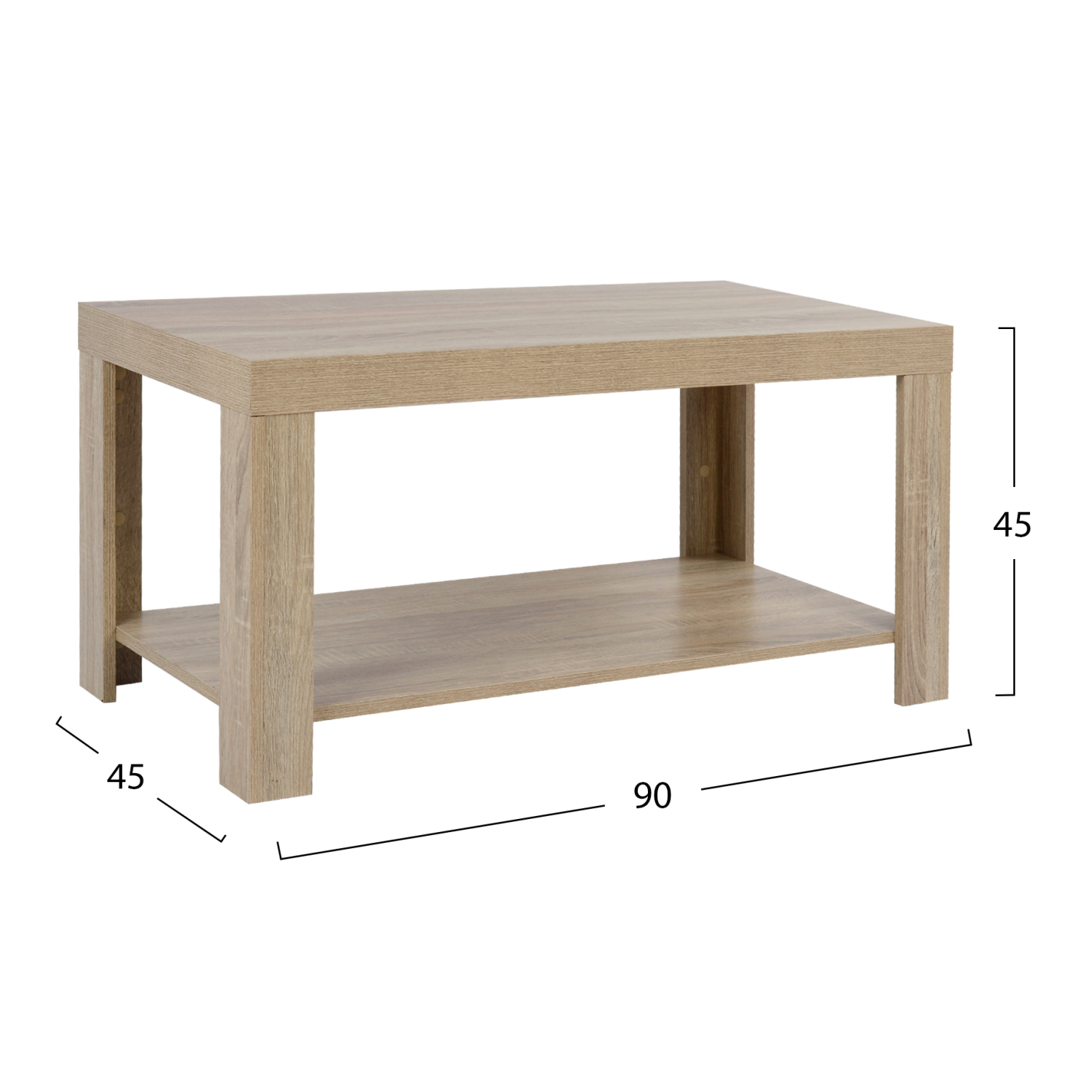 ΤΡΑΠΕΖΙ ΣΑΛΟΝΙΟΥ ΜΕΛΑΜΙΝΗΣ ALAYNA HM2207.02 SONAMA 90X45X45 εκ. 2